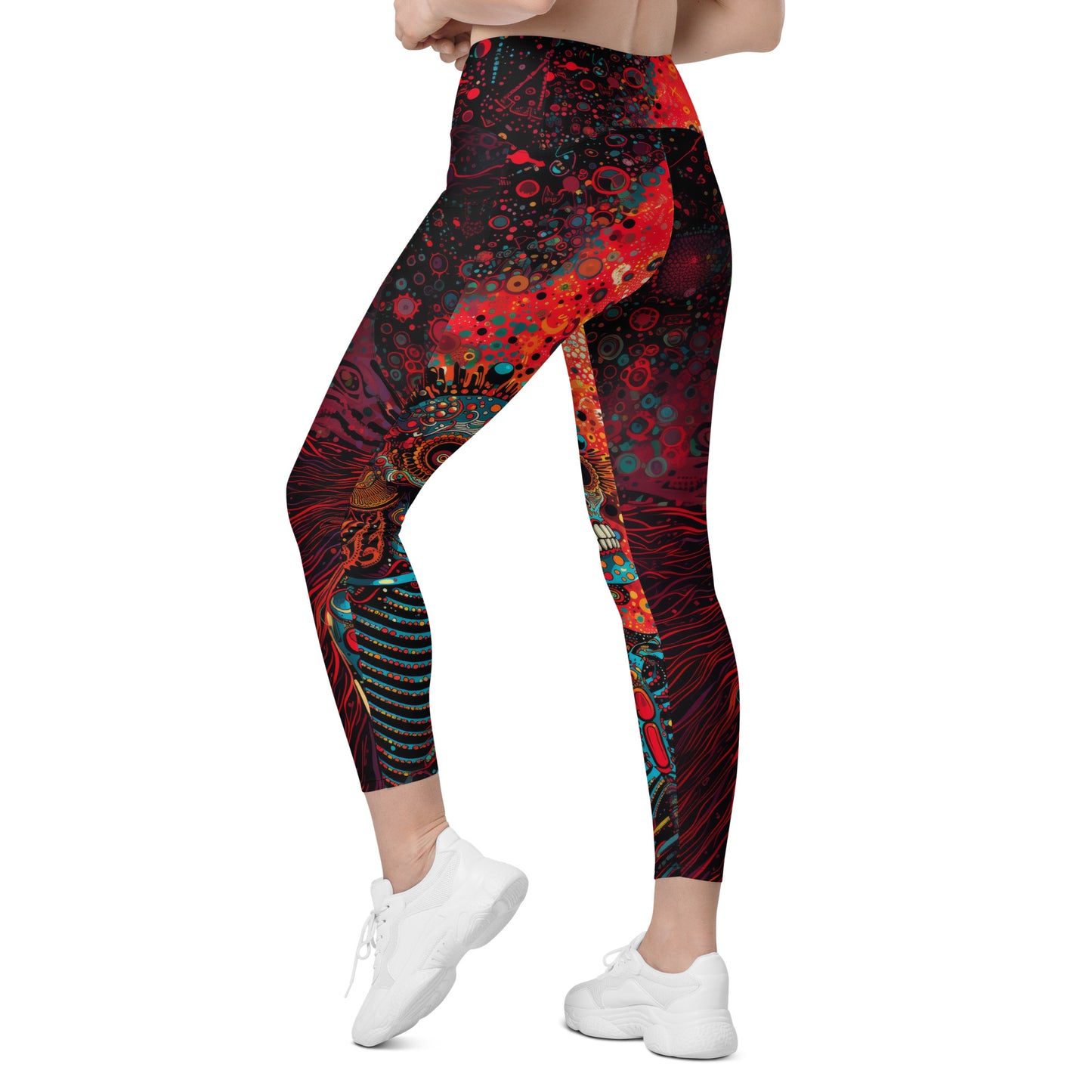 Ossos Azuis - Crossover leggings with pockets