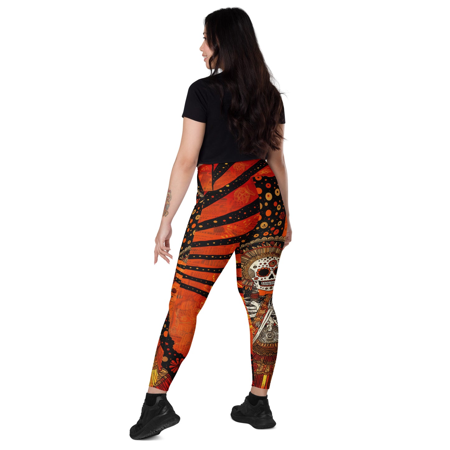 Tlaco Tonatiuh - Crossover leggings with pockets