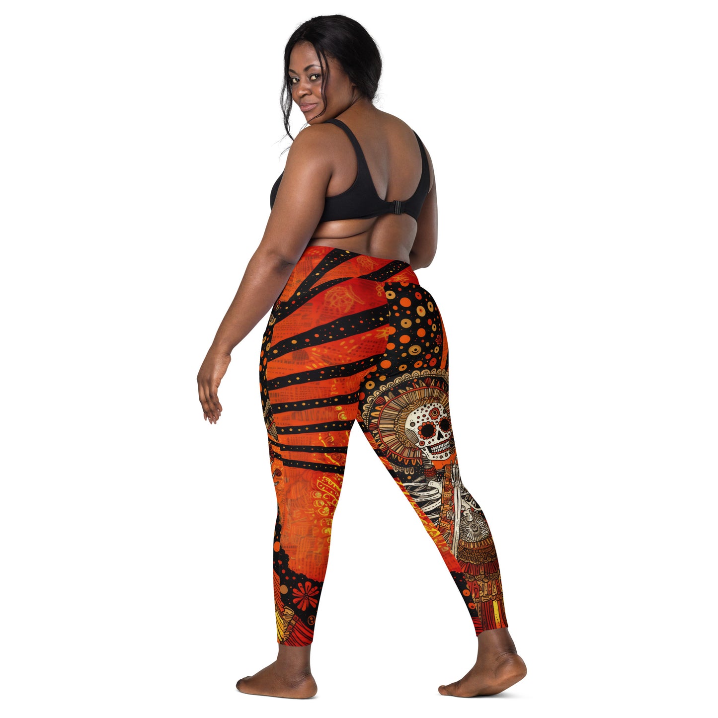 Tlaco Tonatiuh - Crossover leggings with pockets