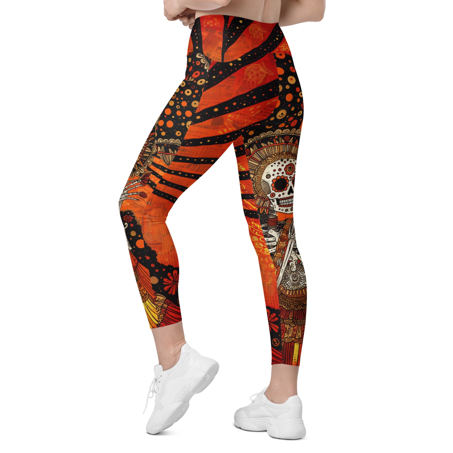 Tlaco Tonatiuh - Crossover leggings with pockets