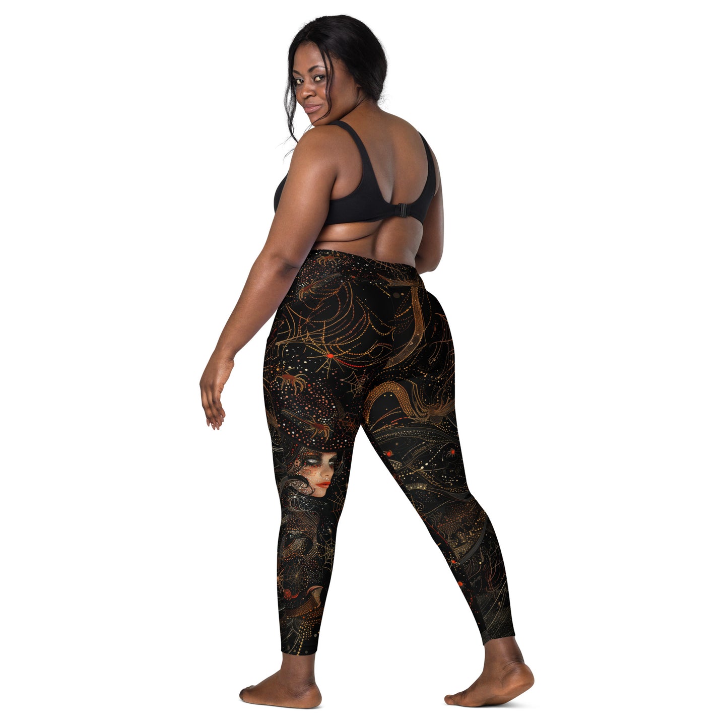 Witchy Webs - Crossover leggings with pockets