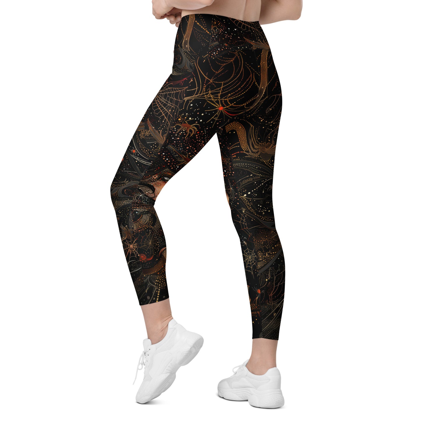 Witchy Webs - Crossover leggings with pockets