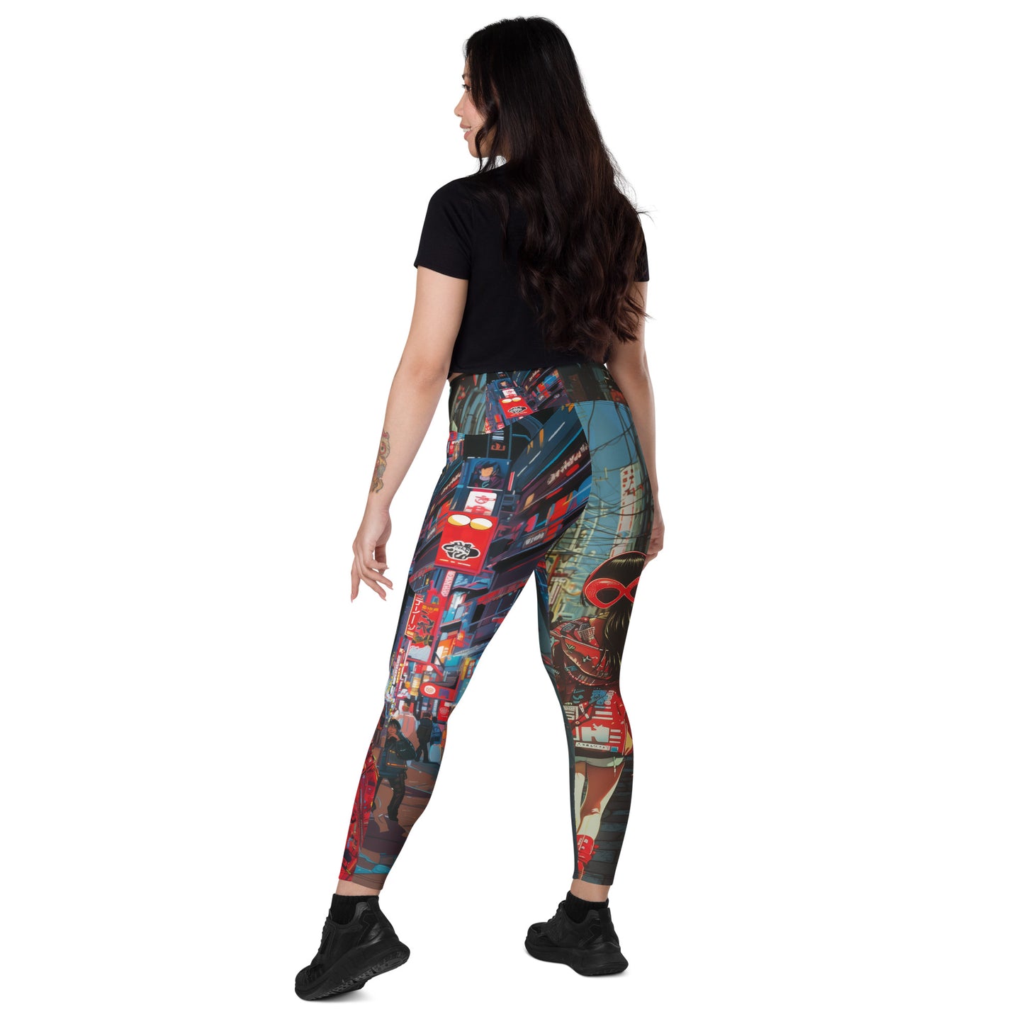 Hātoshēdo Day/Night - Crossover leggings with pockets