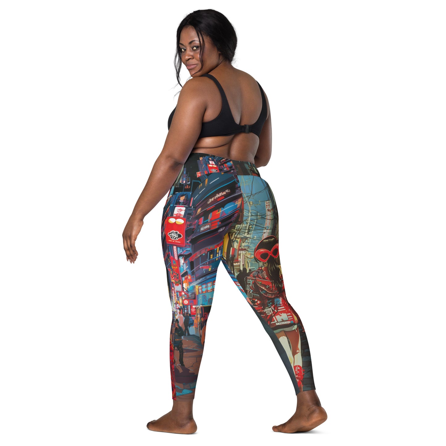 Hātoshēdo Day/Night - Crossover leggings with pockets