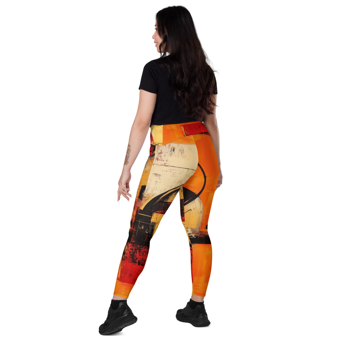 Abstract moda 1 - Crossover leggings with pockets