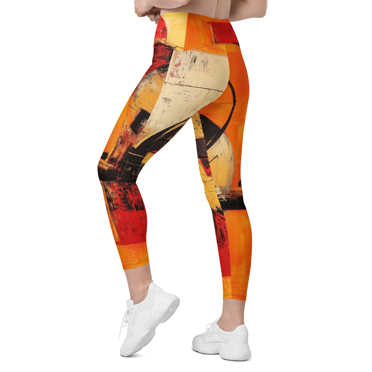 Abstract moda 1 - Crossover leggings with pockets