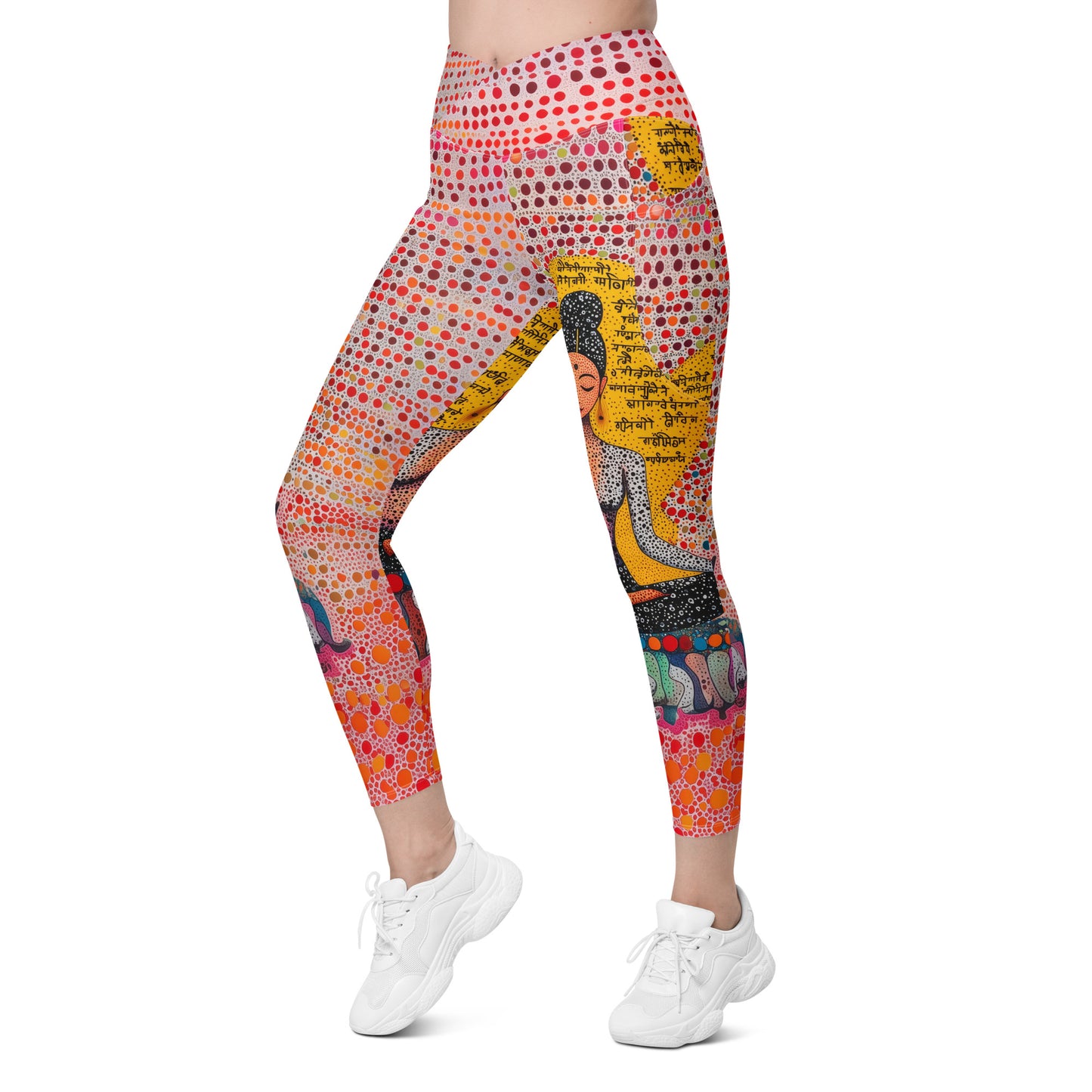 Yoga Faux Sanskrit moda 2 - Crossover leggings with pockets