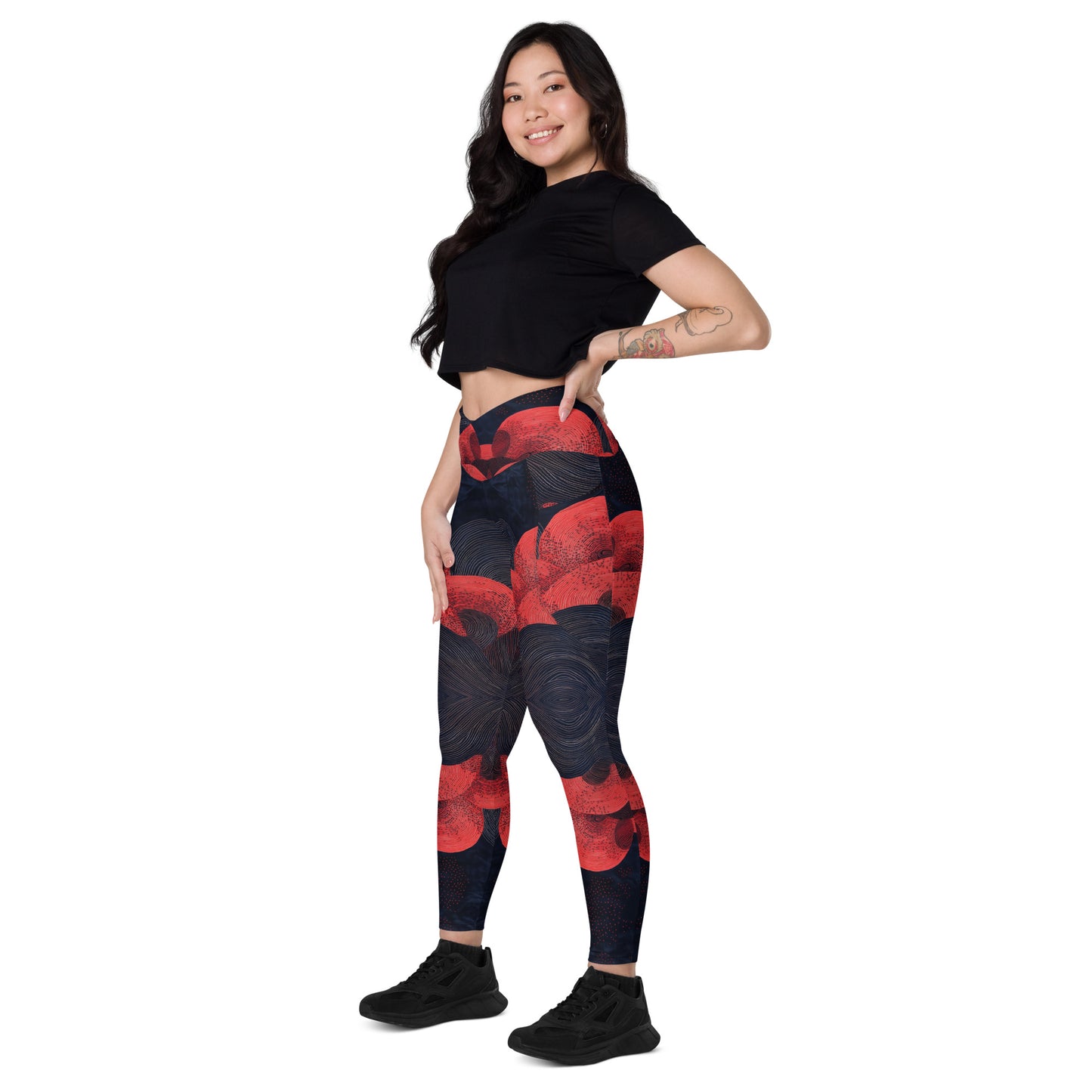 Mokutan ni Aka - Crossover leggings with pockets