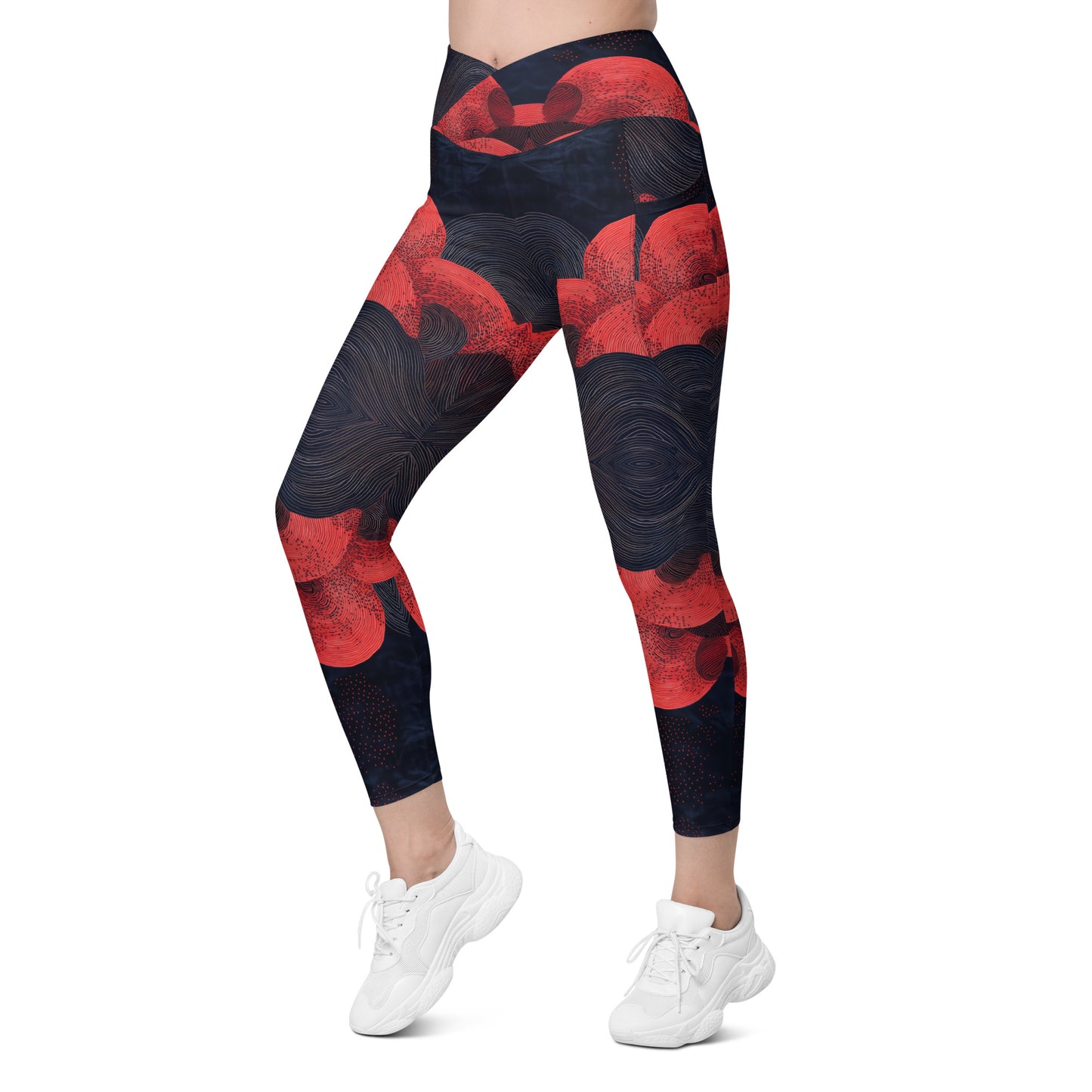 Mokutan ni Aka - Crossover leggings with pockets