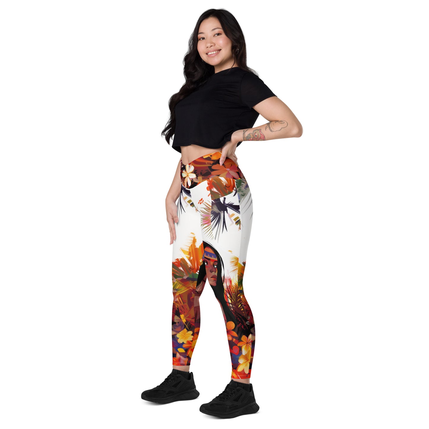 Iracema moda 1 - Crossover leggings with pockets