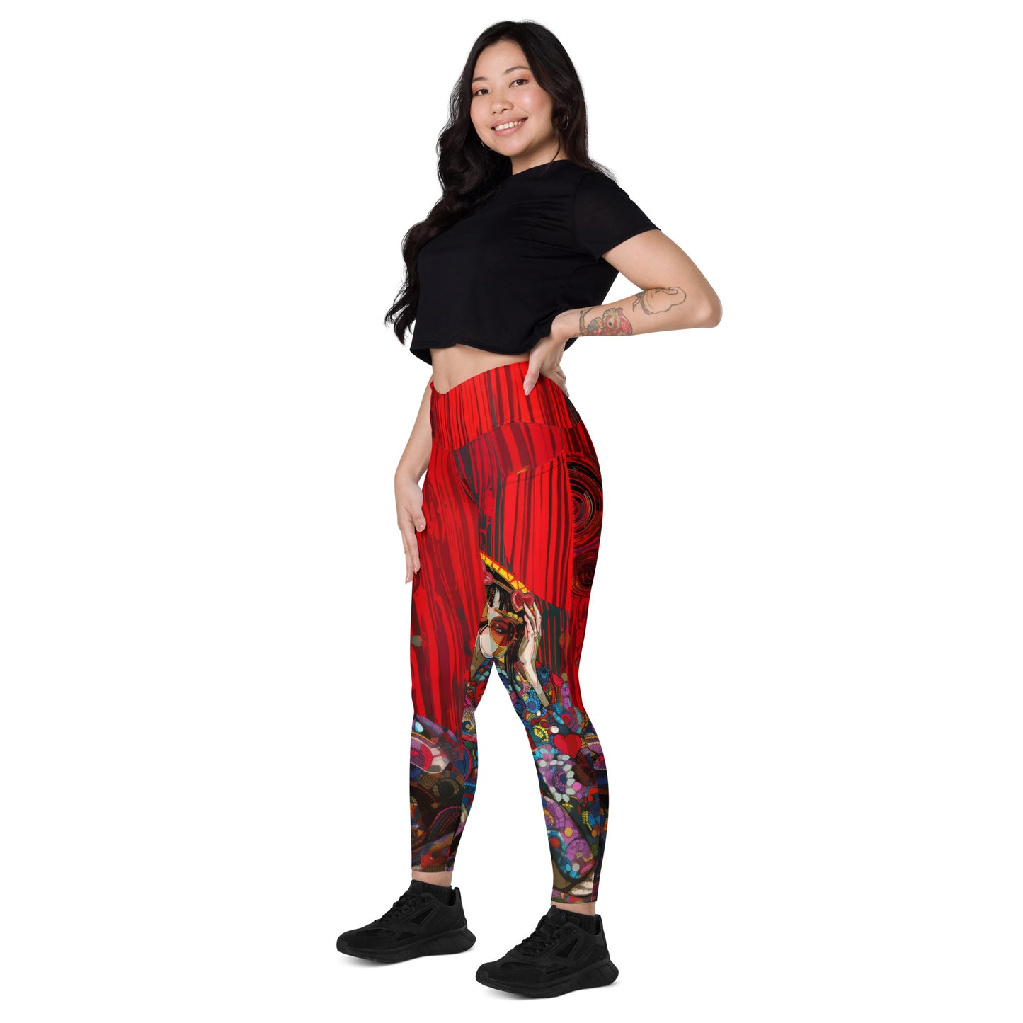 Akai Sen - Crossover leggings with pockets