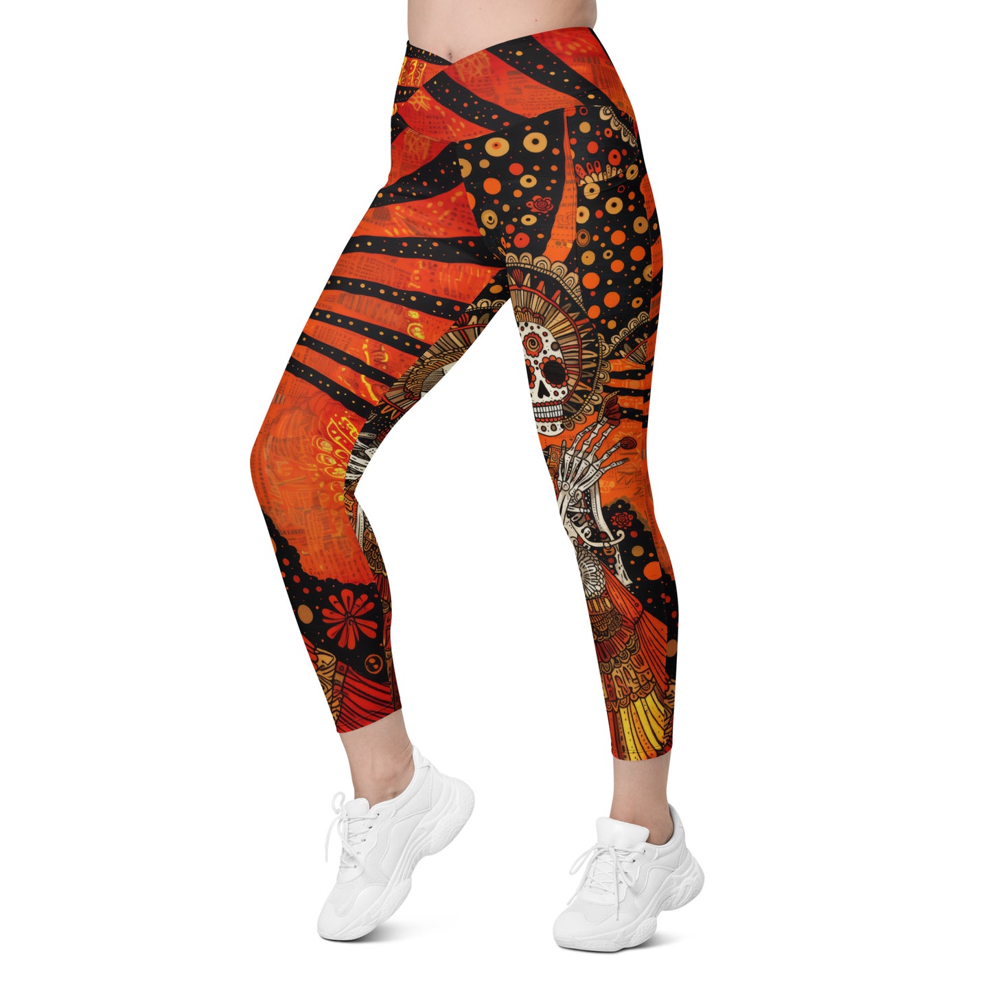 Tlaco Tonatiuh - Crossover leggings with pockets