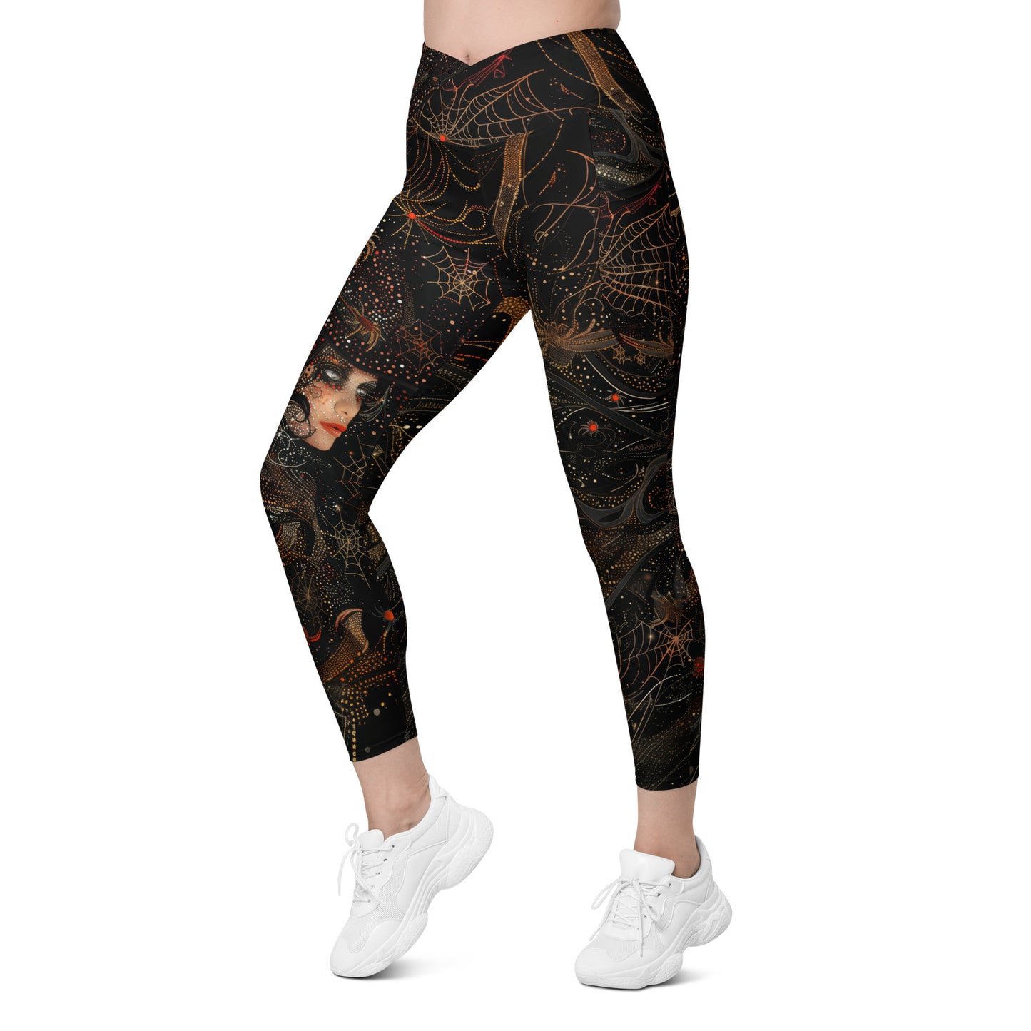 Witchy Webs - Crossover leggings with pockets