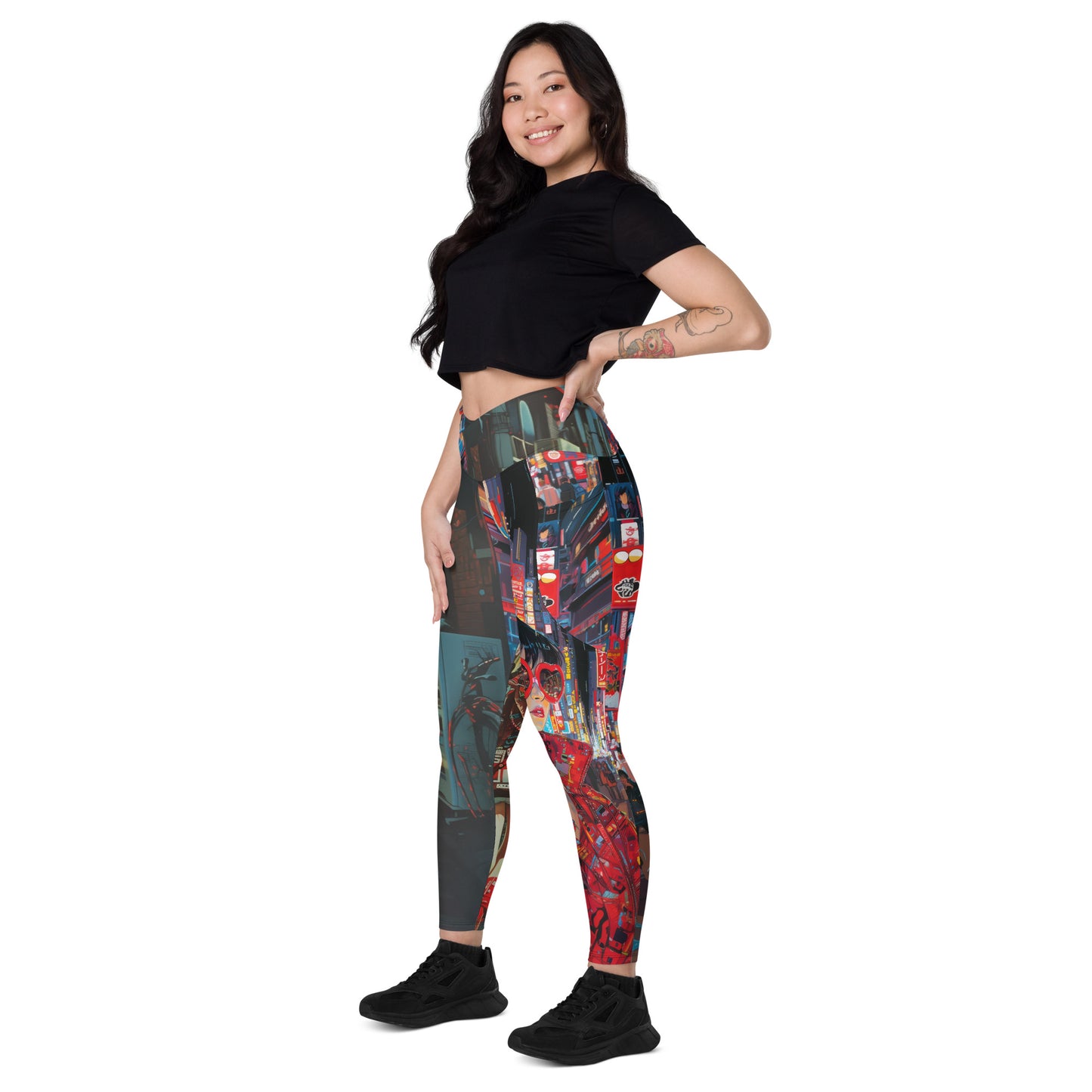 Hātoshēdo Day/Night - Crossover leggings with pockets