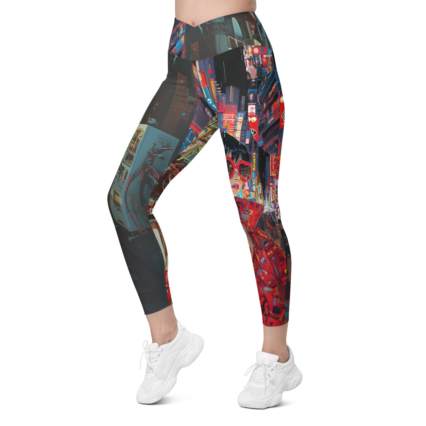 Hātoshēdo Day/Night - Crossover leggings with pockets