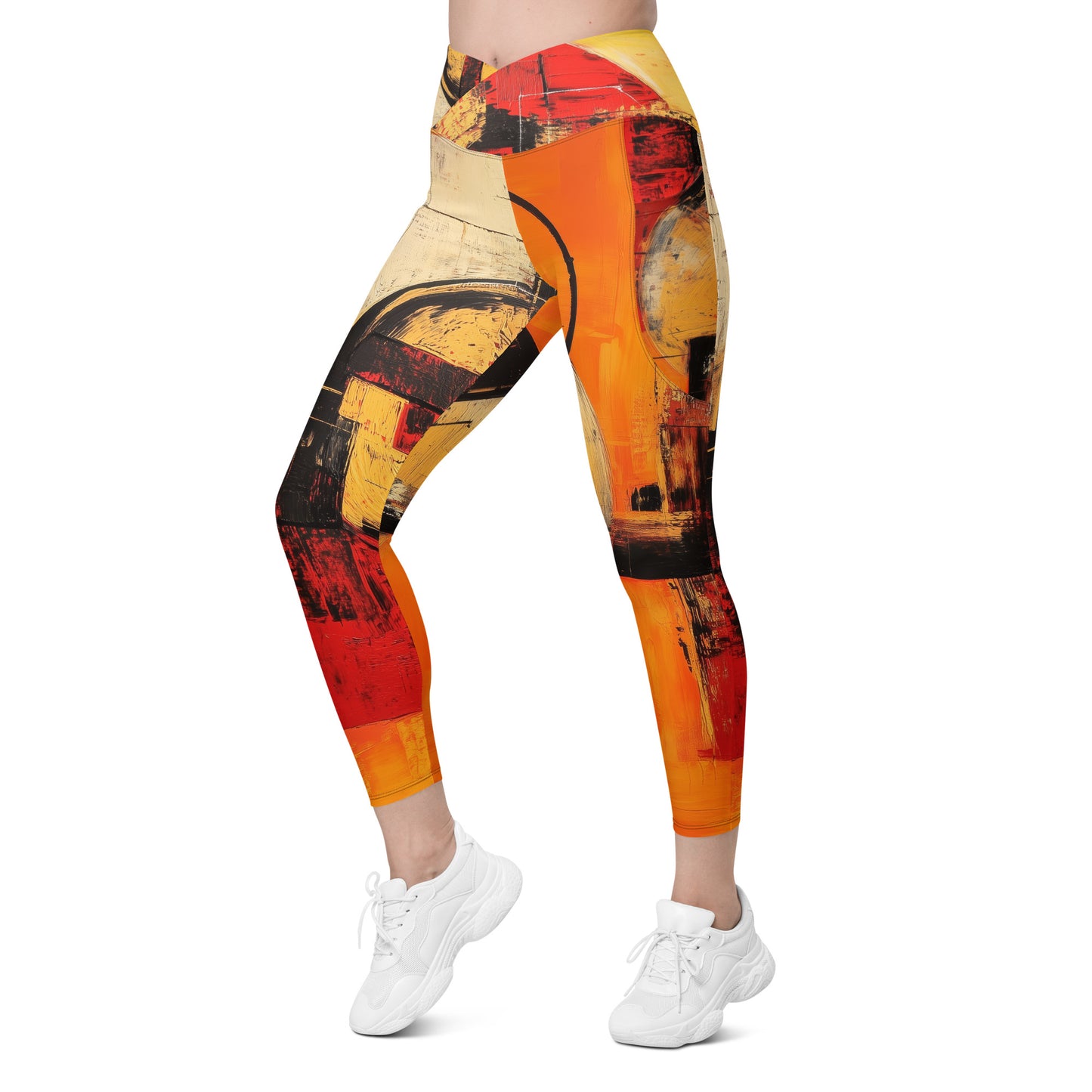 Abstract moda 1 - Crossover leggings with pockets