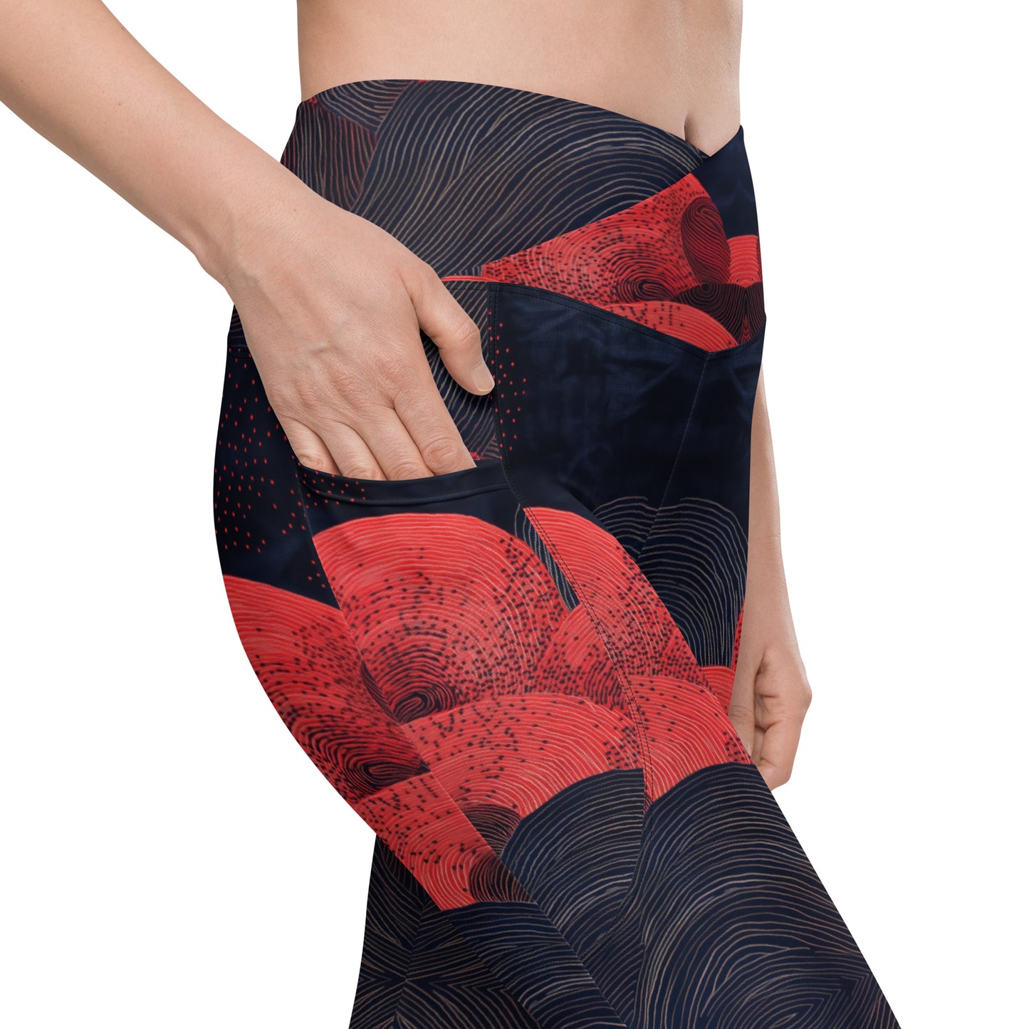 Mokutan ni Aka - Crossover leggings with pockets