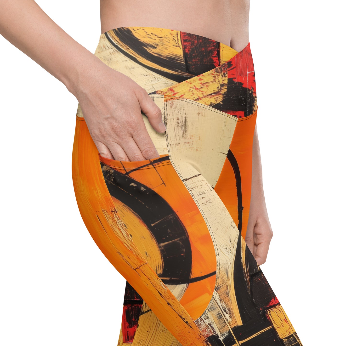 Abstract moda 1 - Crossover leggings with pockets