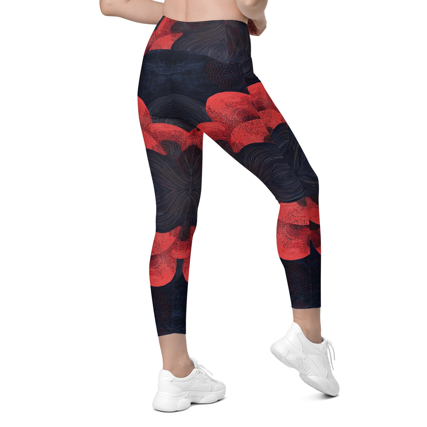 Mokutan ni Aka - Crossover leggings with pockets