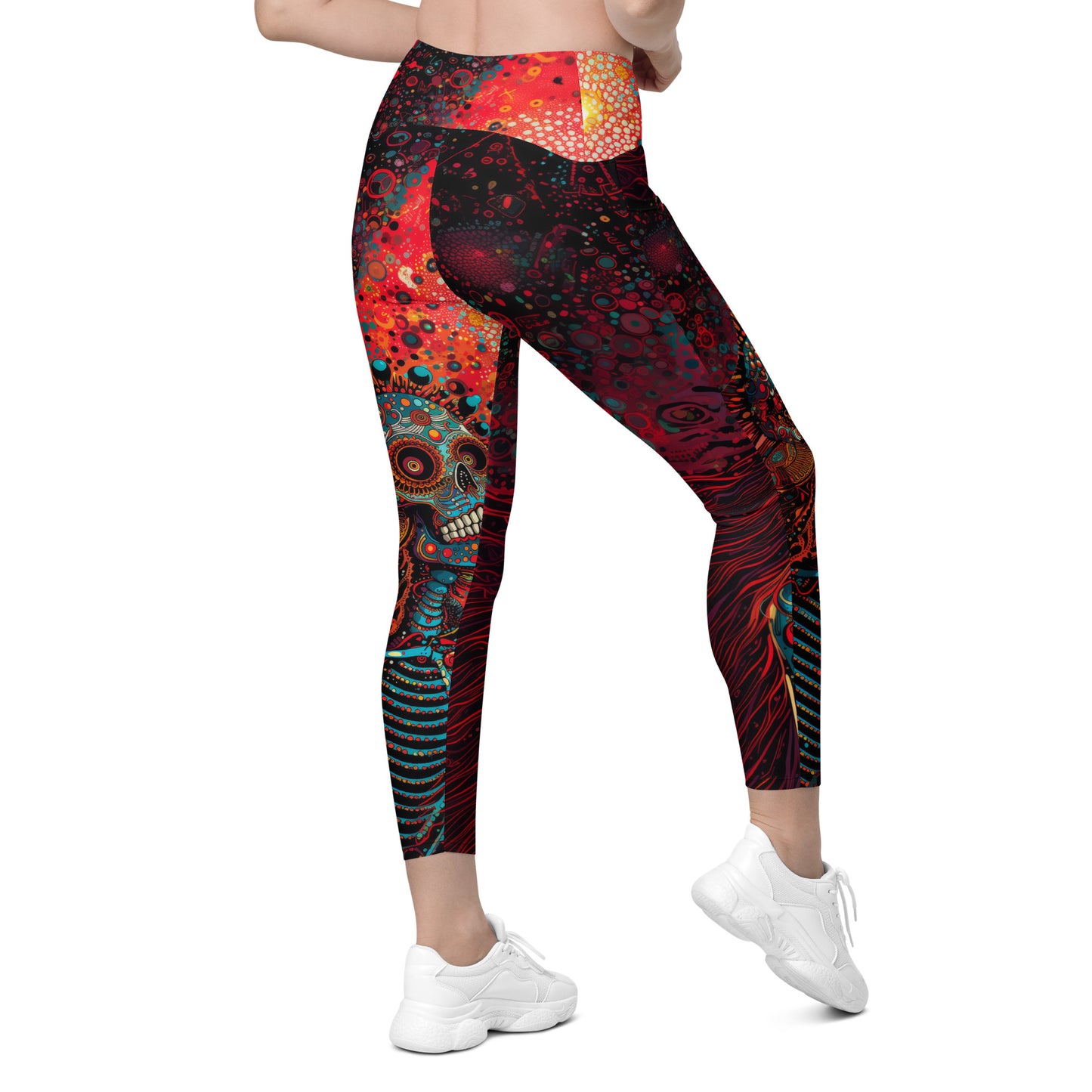 Ossos Azuis - Crossover leggings with pockets