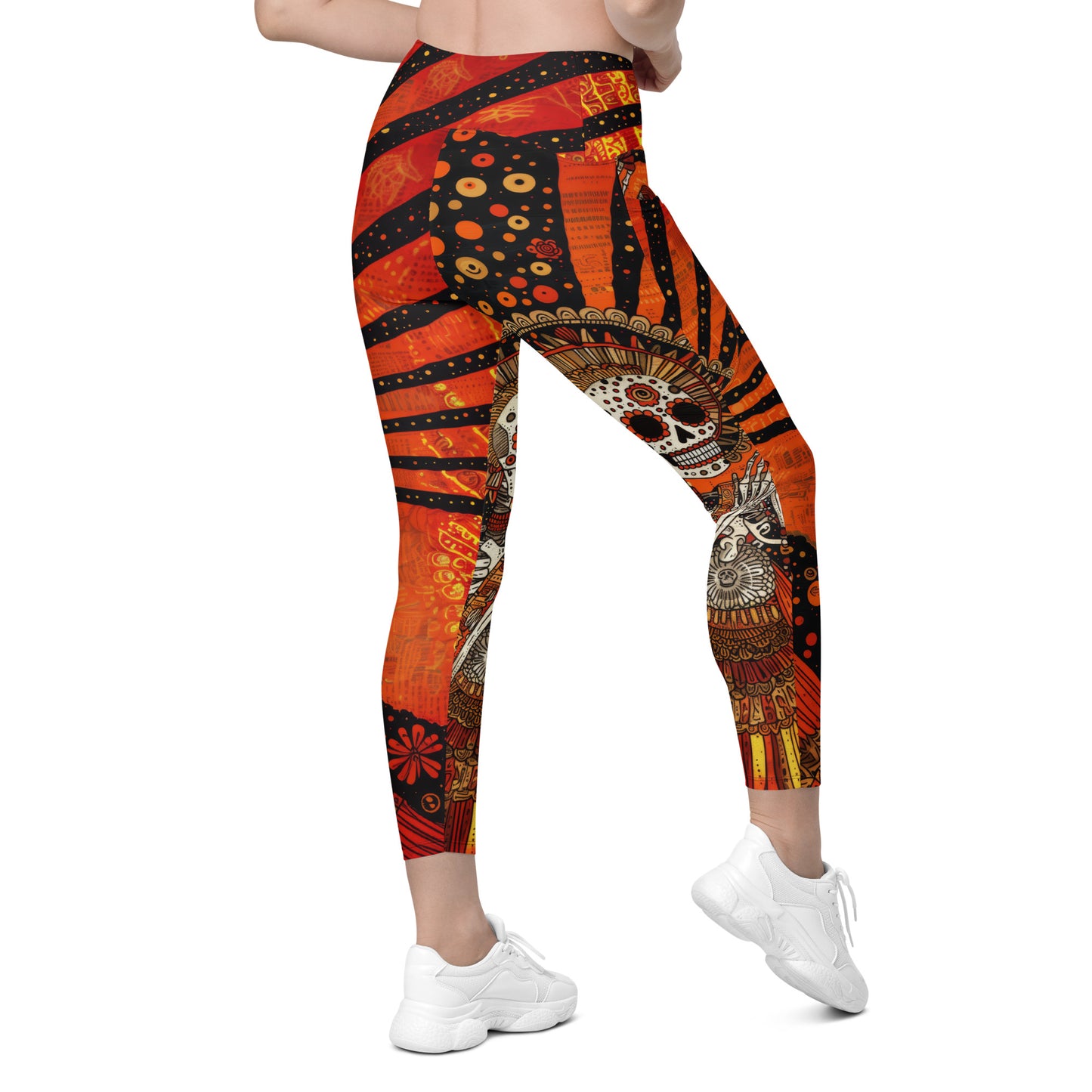 Tlaco Tonatiuh - Crossover leggings with pockets