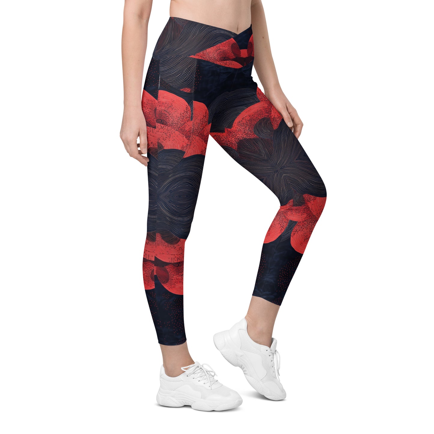 Mokutan ni Aka - Crossover leggings with pockets