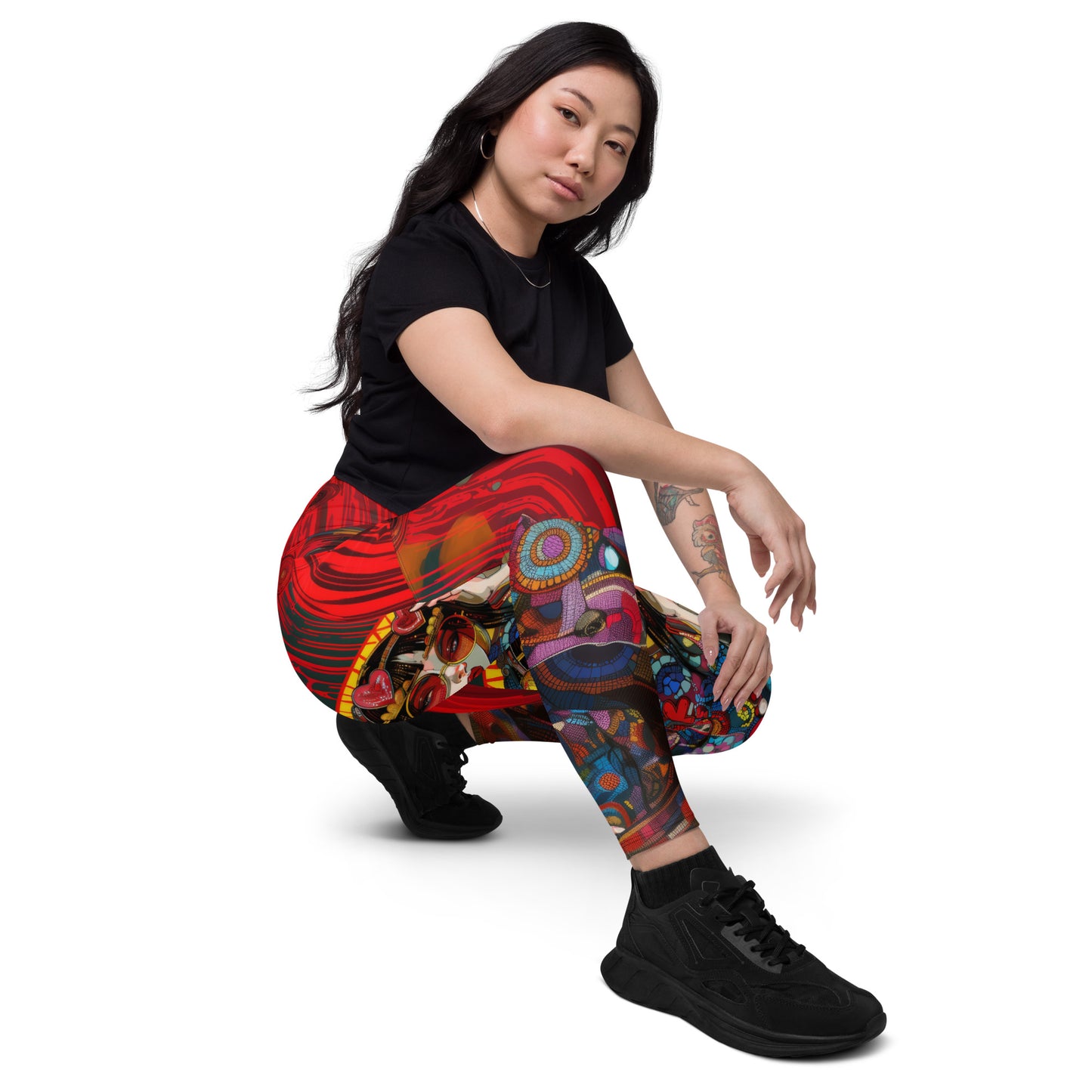 Akai Sen - Crossover leggings with pockets