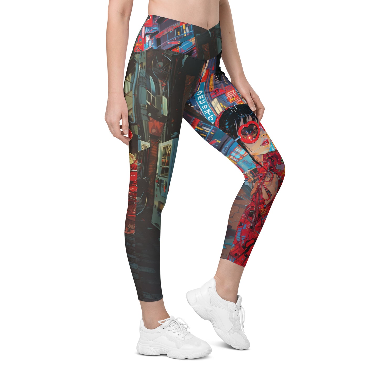 Hātoshēdo Day/Night - Crossover leggings with pockets