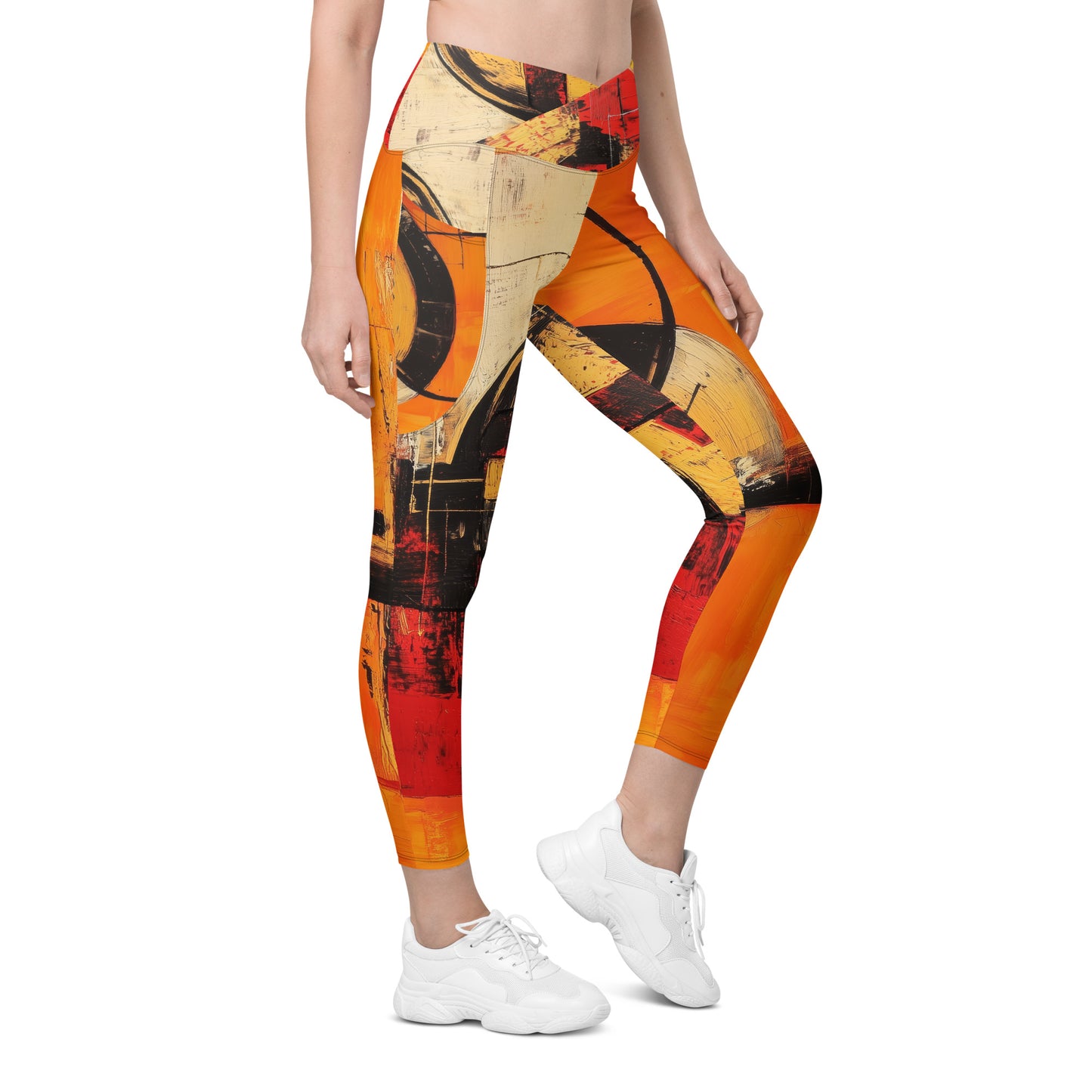 Abstract moda 1 - Crossover leggings with pockets