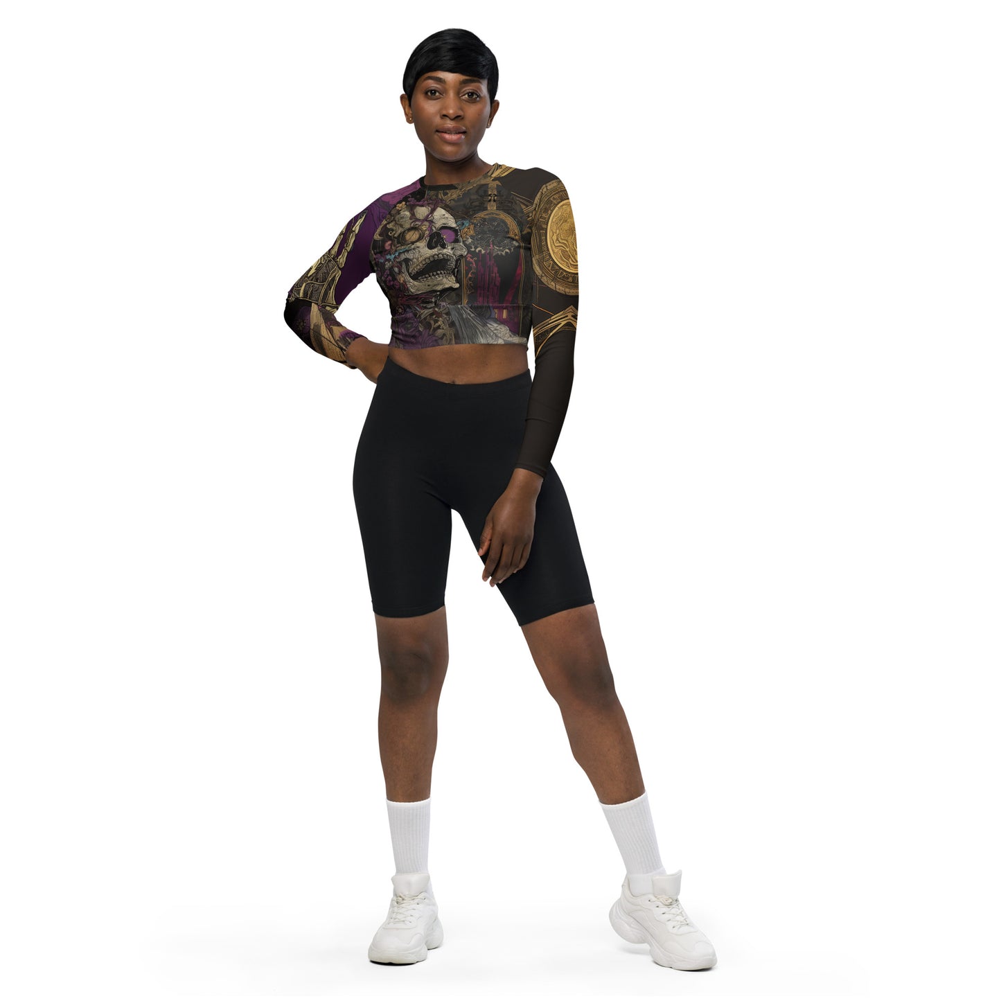 Ossa Regia - Recycled long-sleeve crop top