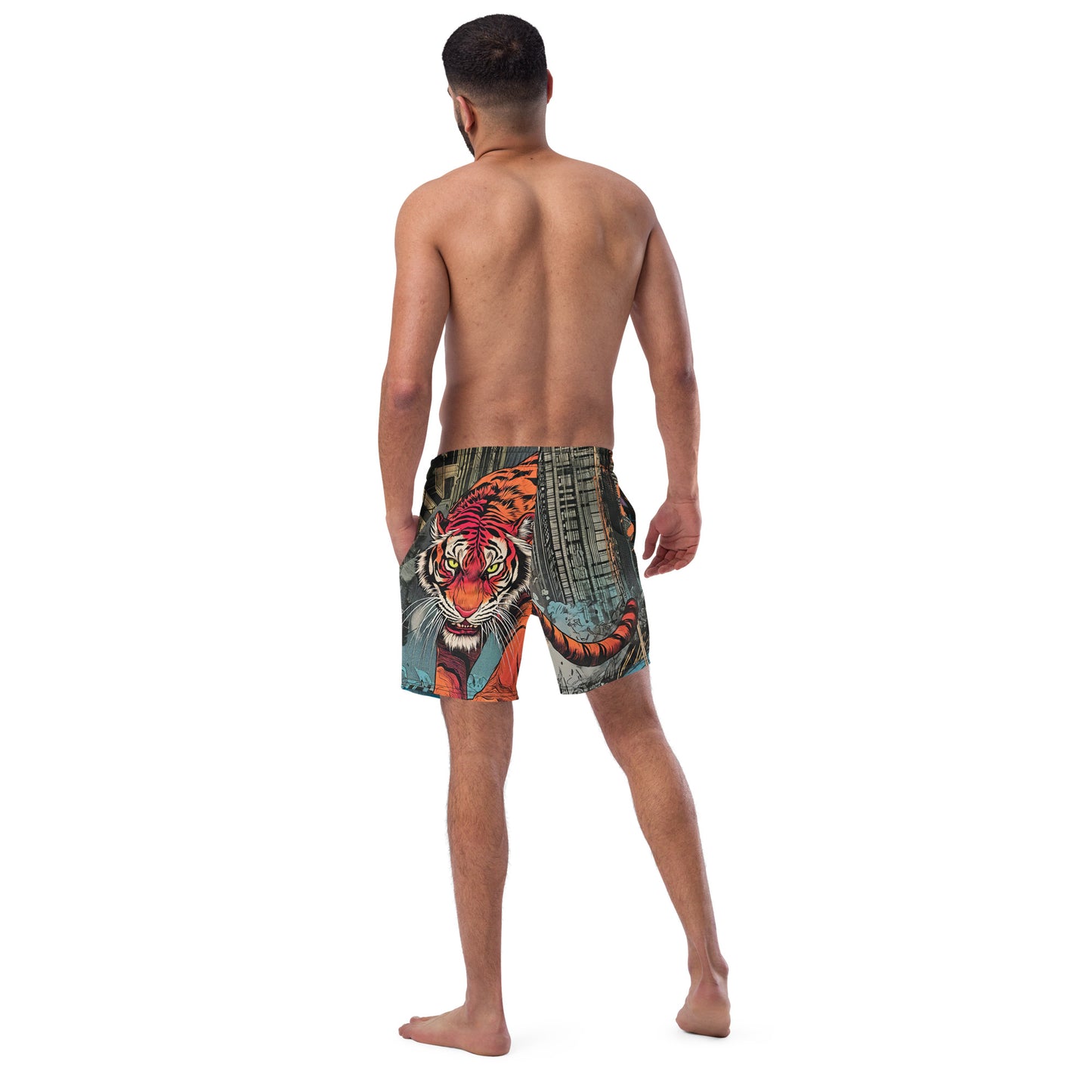 Staring Tiger - Men's swim trunks