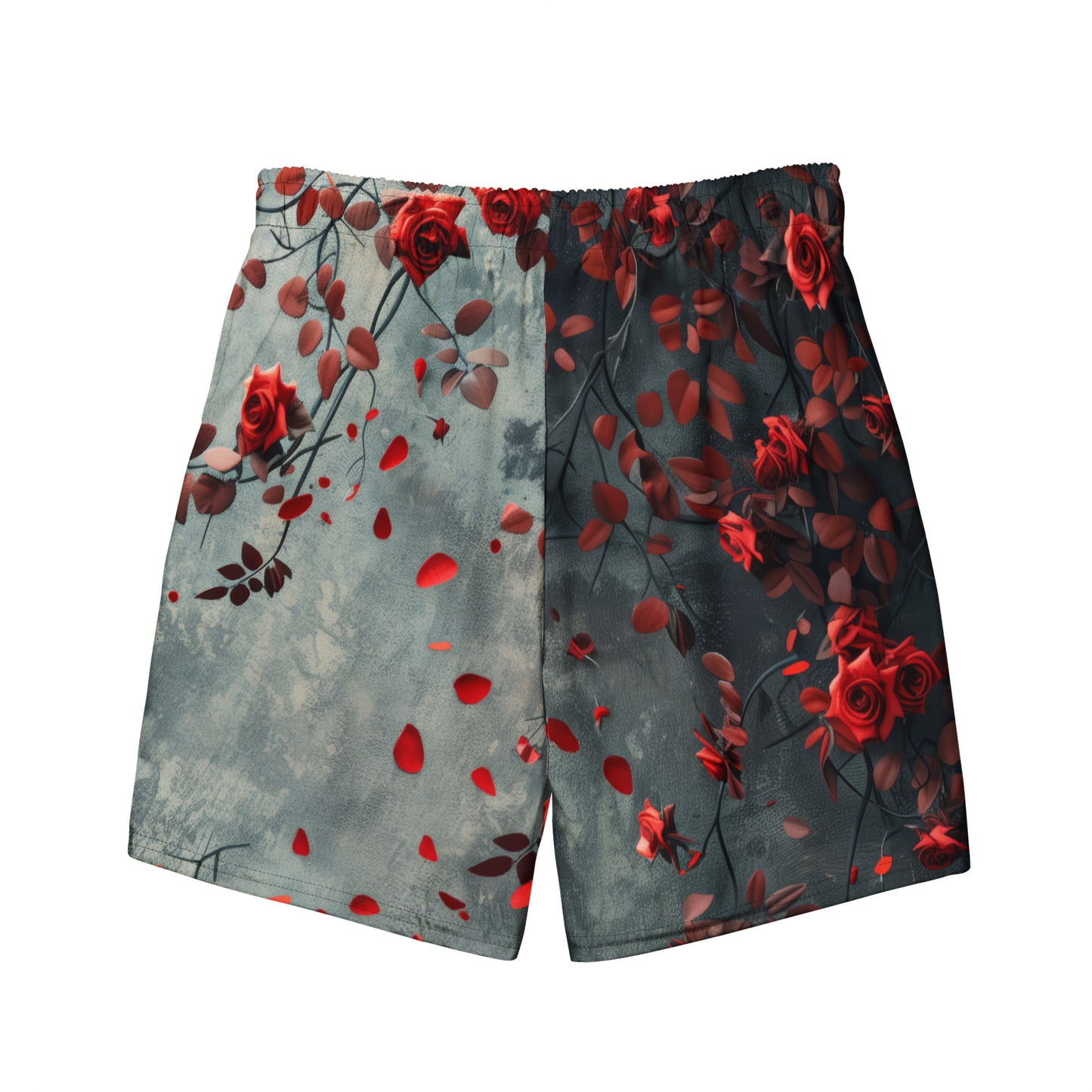 Roses on Grey - Men's swim trunks