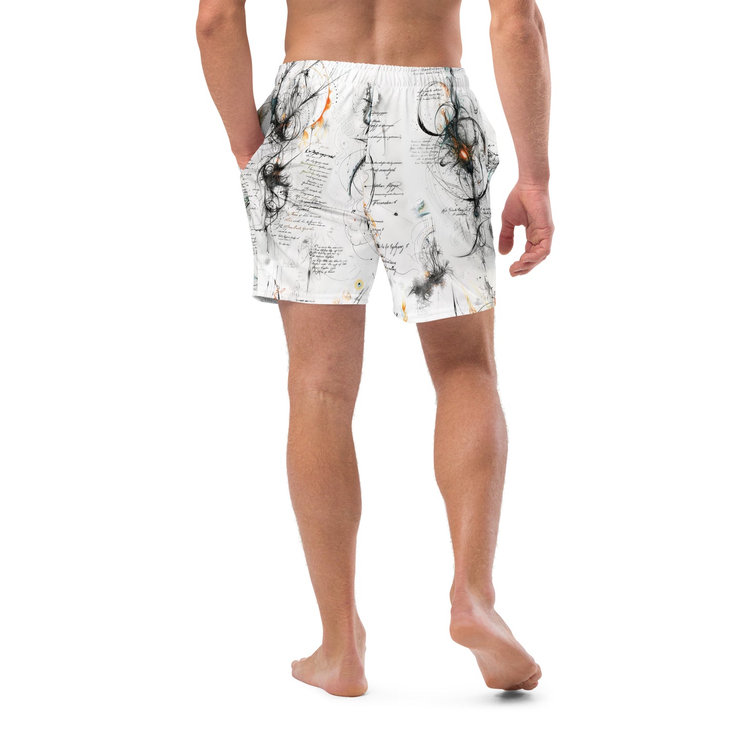 Elven Writing- Men's swim trunks