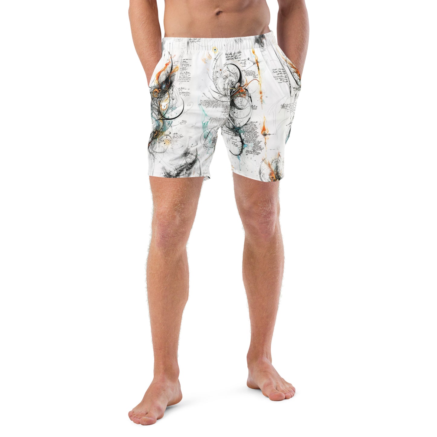 Elven Writing- Men's swim trunks