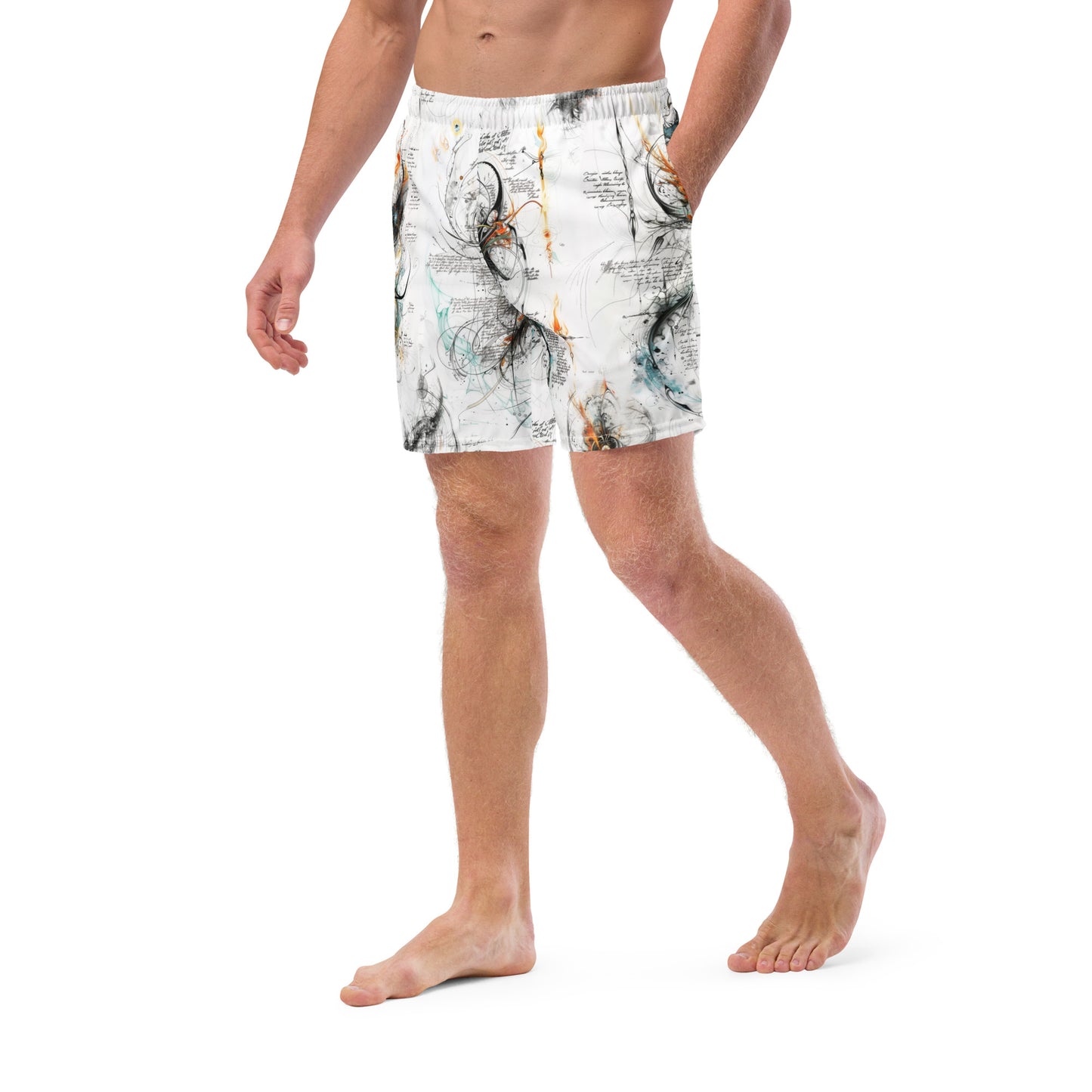 Elven Writing- Men's swim trunks