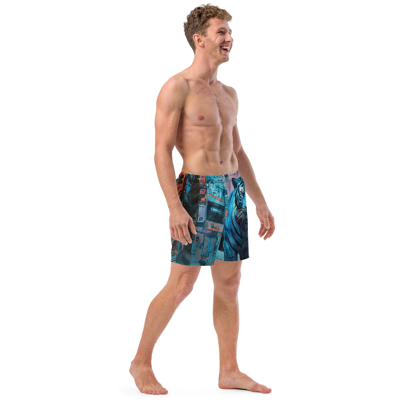 Staring Tiger - Men's swim trunks