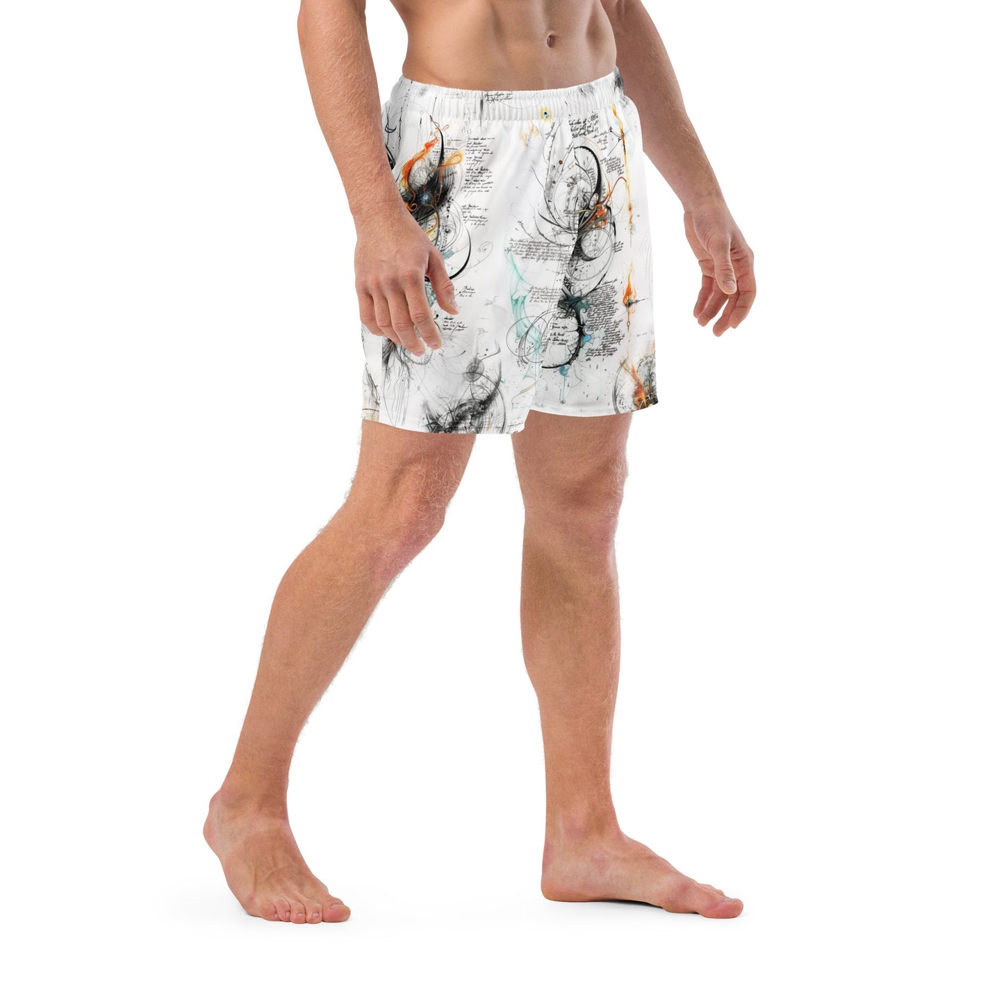 Elven Writing- Men's swim trunks