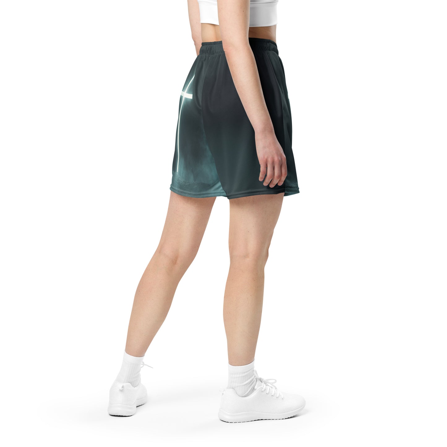 Illuminated Cross - Unisex mesh shorts