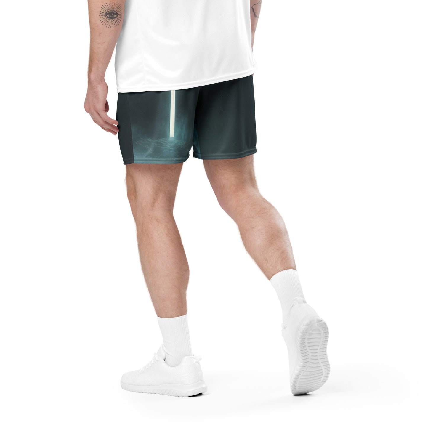 Illuminated Cross - Unisex mesh shorts