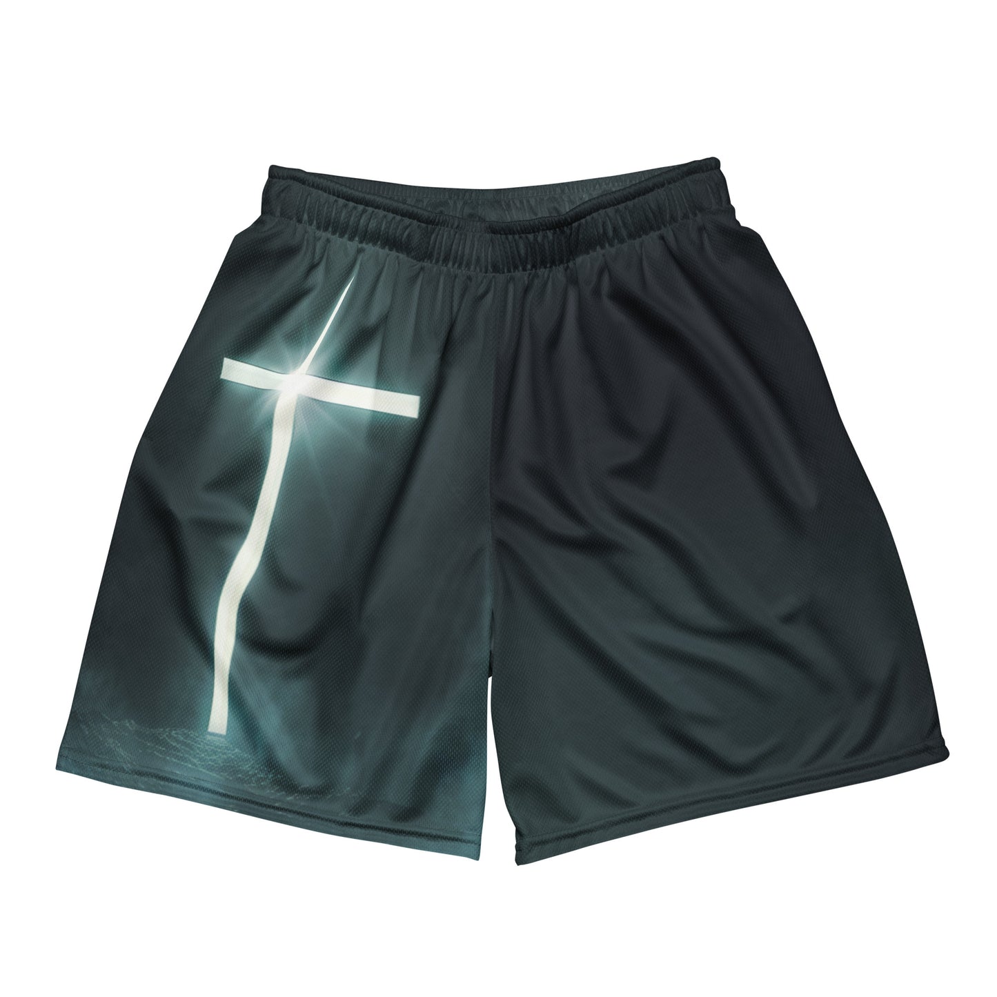 Illuminated Cross - Unisex mesh shorts