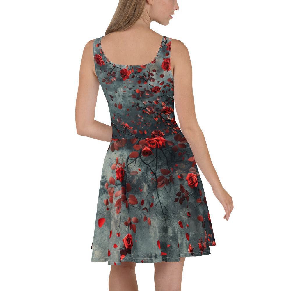 Roses on Grey - Skater Dress
