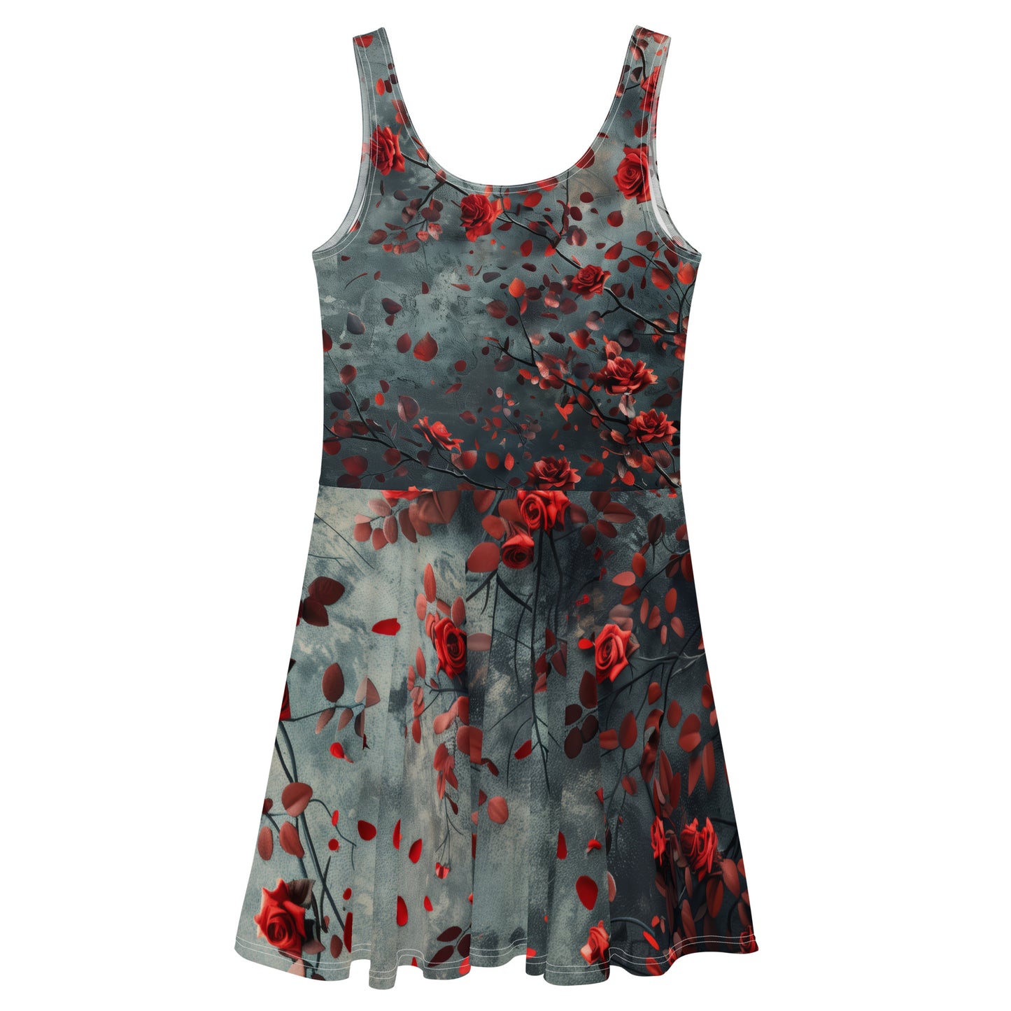 Roses on Grey - Skater Dress