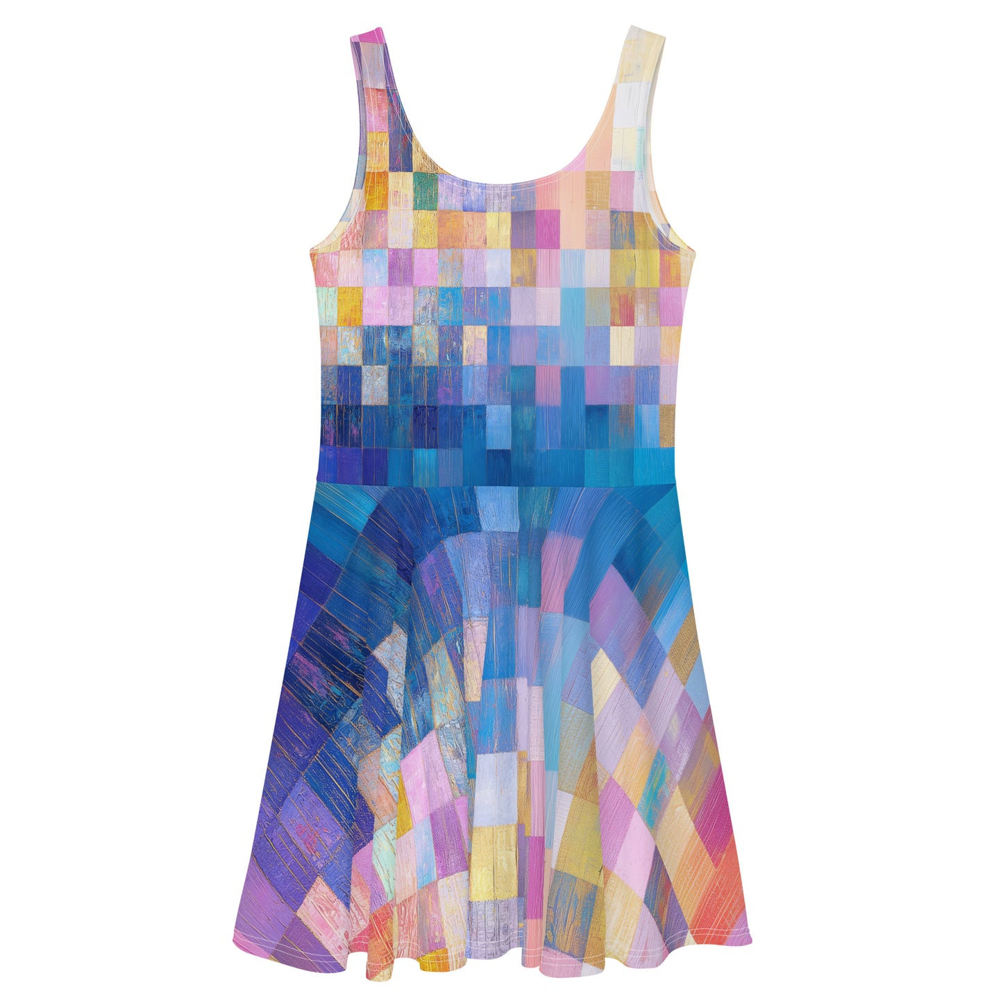 Abstract Squares - Skater Dress