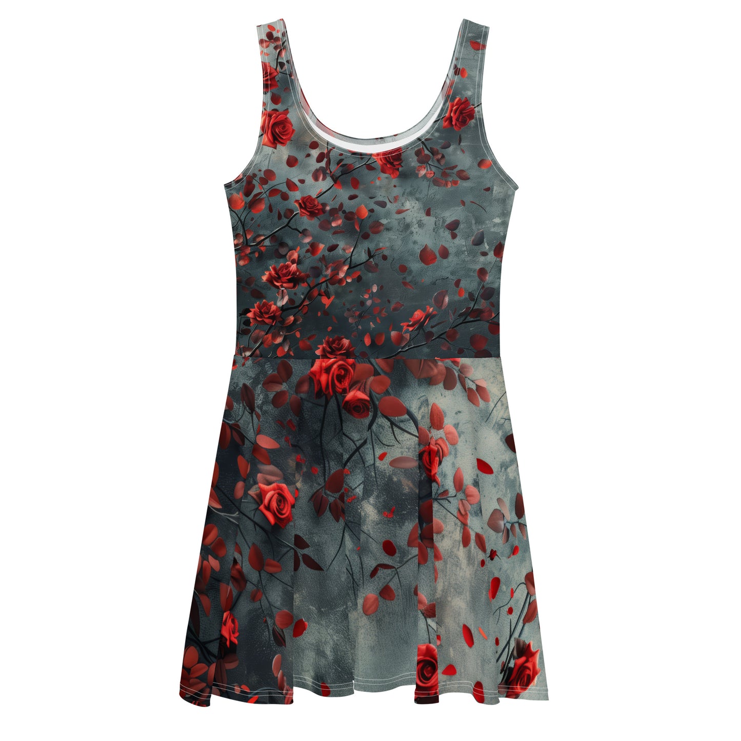 Roses on Grey - Skater Dress