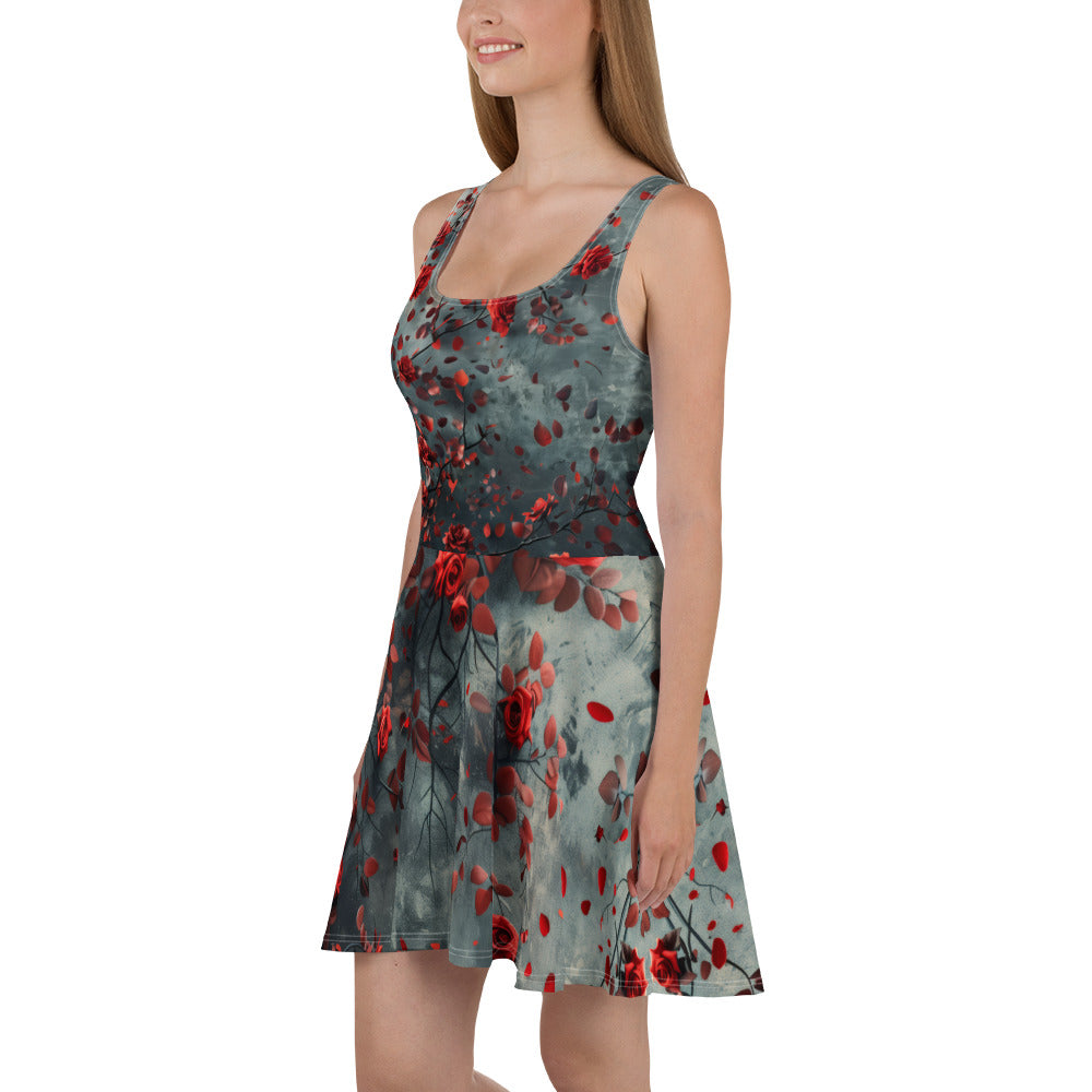 Roses on Grey - Skater Dress