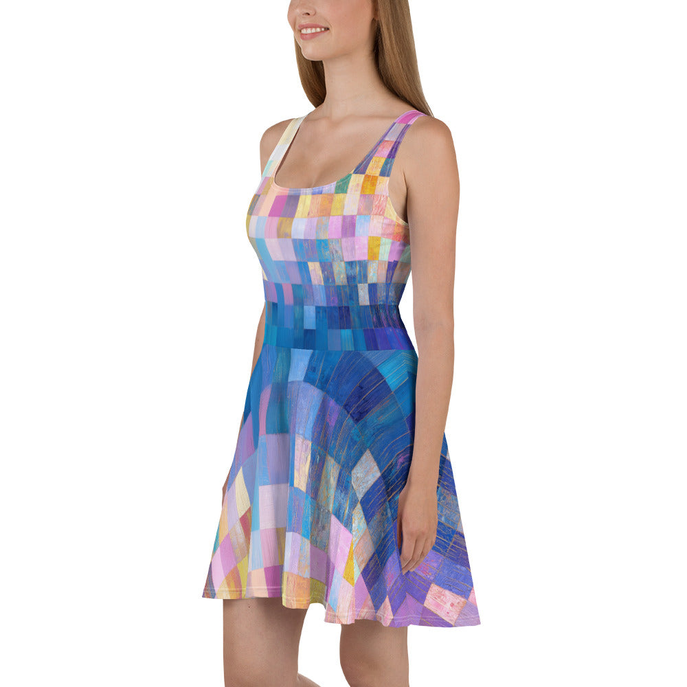 Abstract Squares - Skater Dress