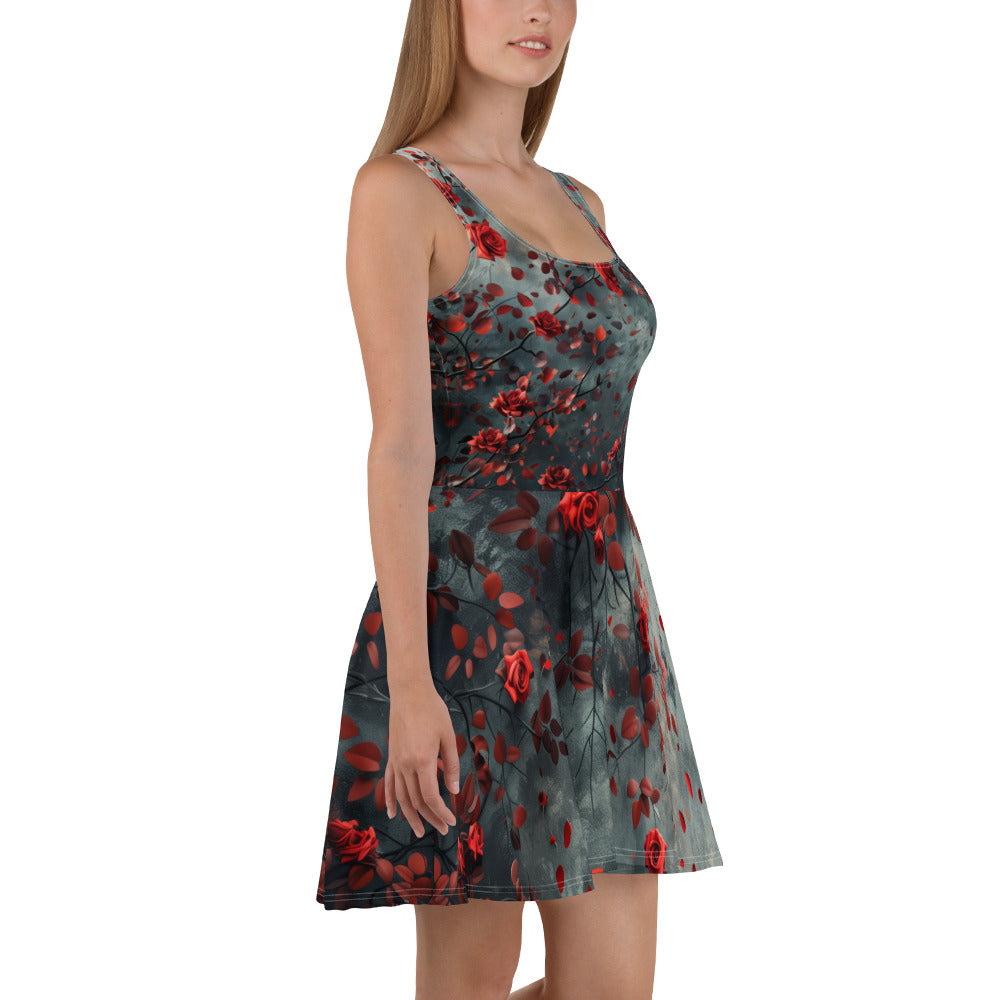 Roses on Grey - Skater Dress