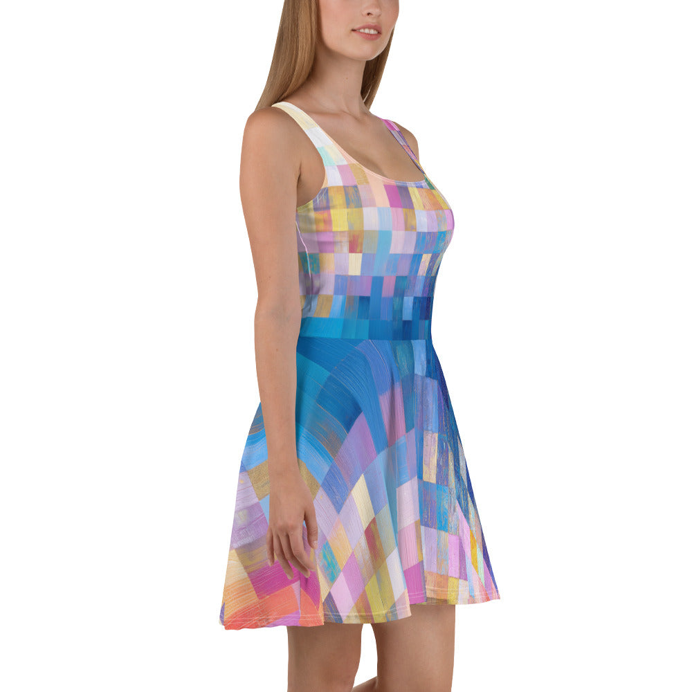 Abstract Squares - Skater Dress