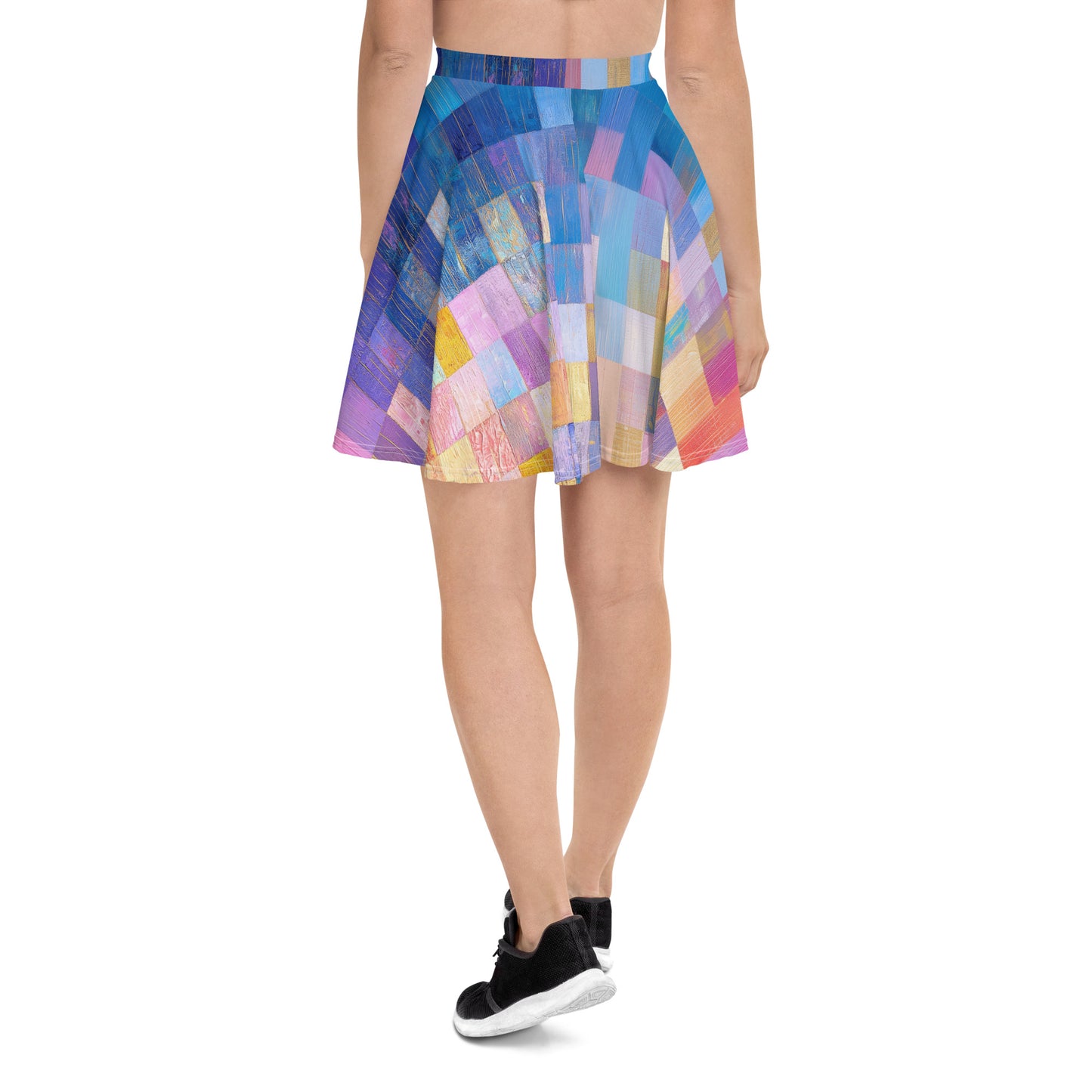 Abstract Squares - Skater Skirt