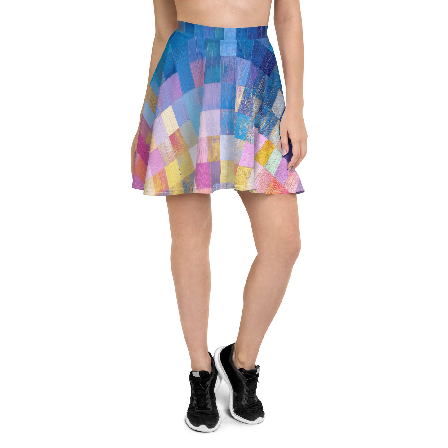 Abstract Squares - Skater Skirt